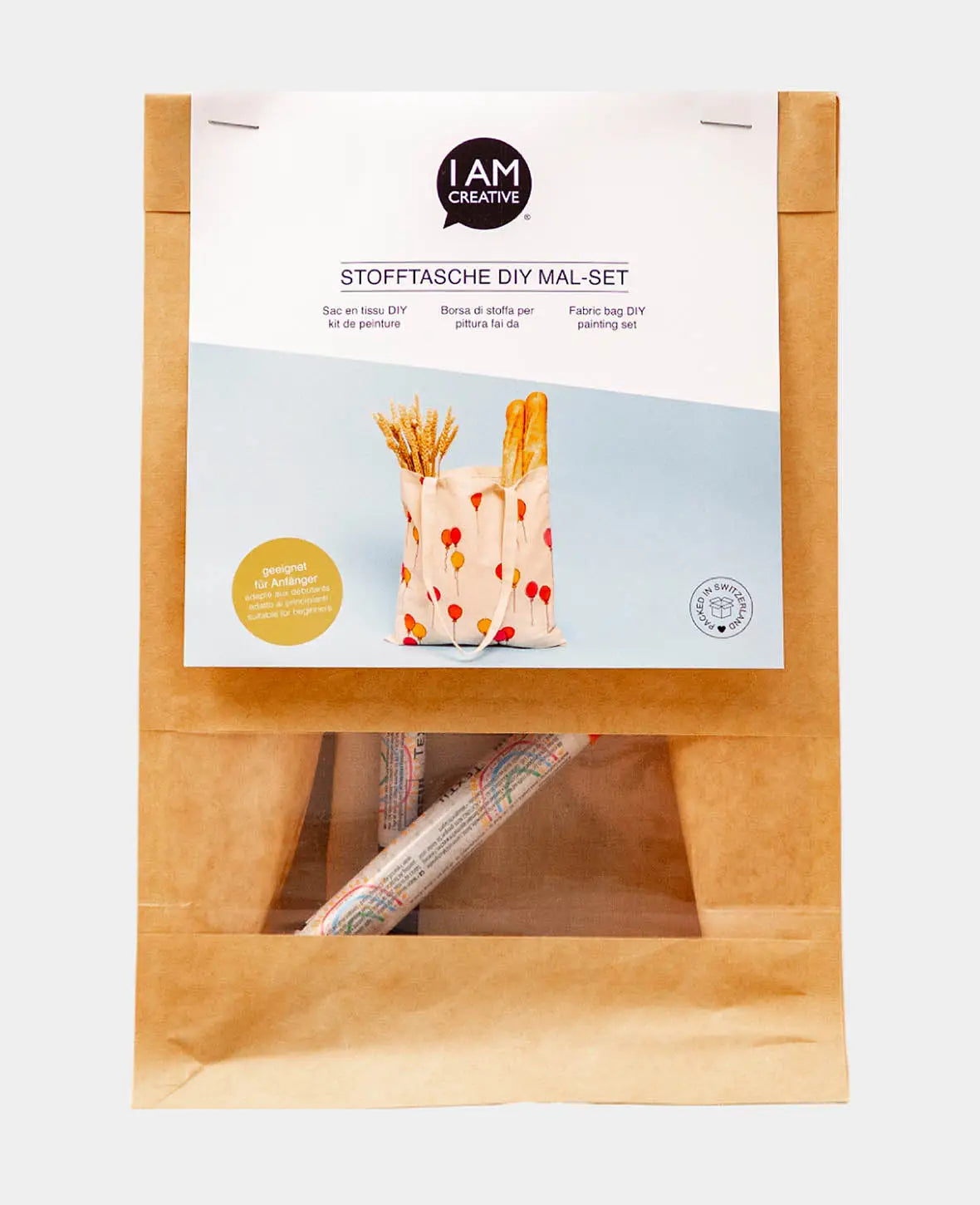 Kit de peinture DIY pour sac en tissu, 5 pièces, avec marqueurs textiles rose, orange et jaune