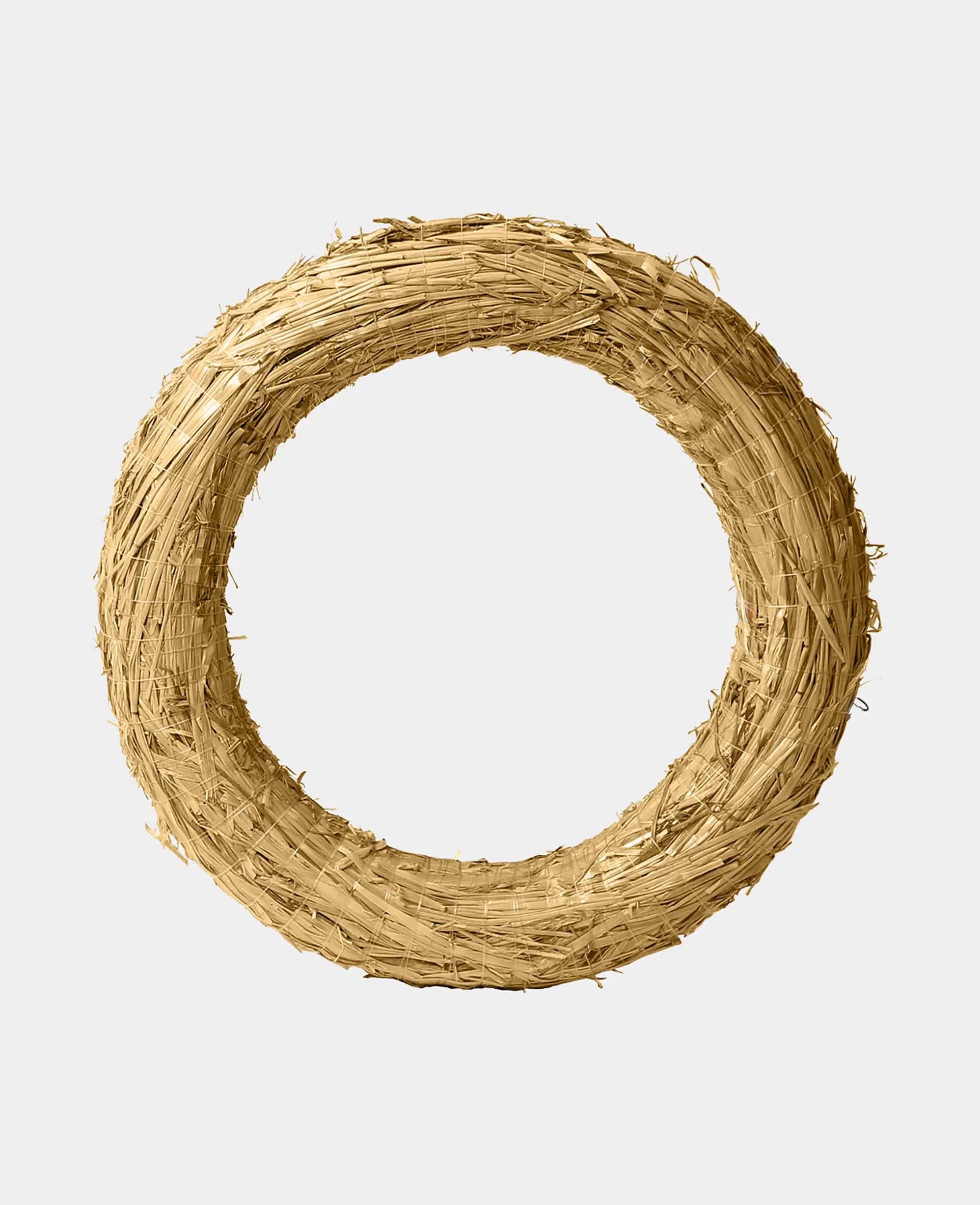 Strohkranz, Ø 40 cm x 3 cm, als Adventskranz oder Türkranz, naturfarben