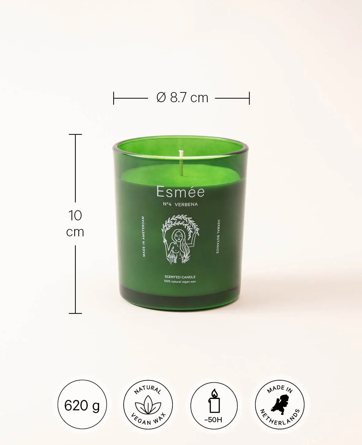 NO 4 BOUGIE PARFUMÉE VERVEINE, 280G