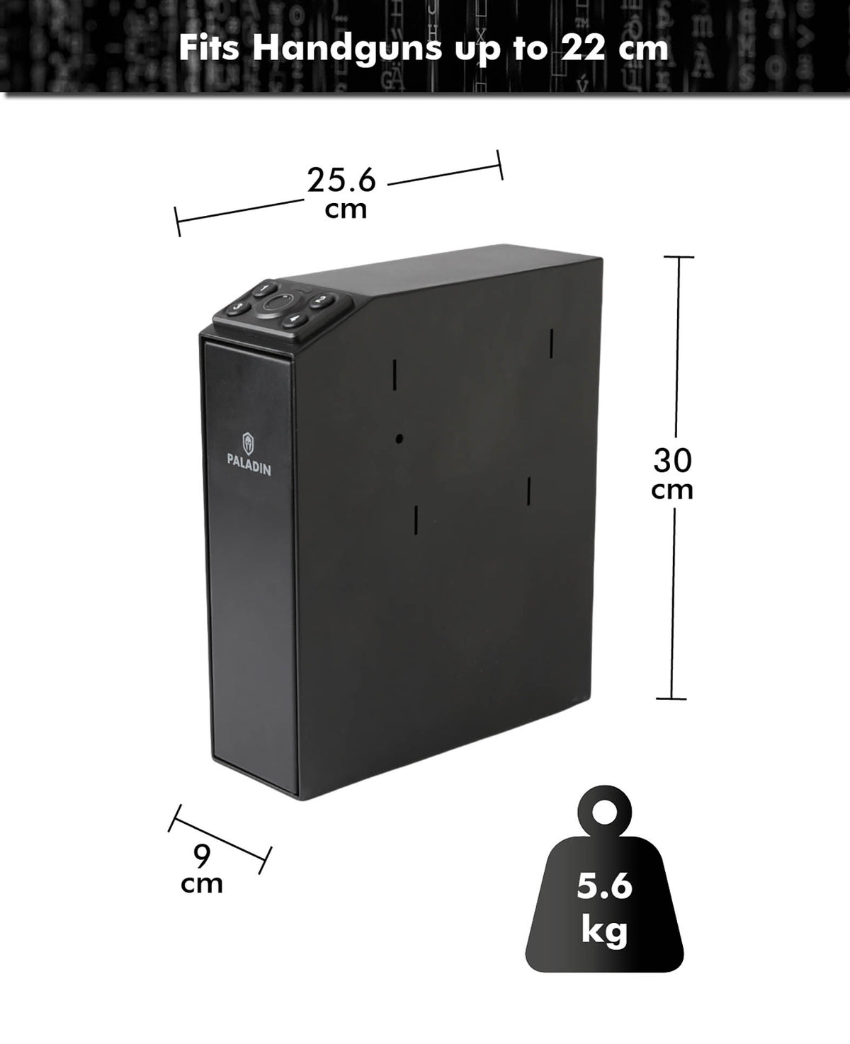 COFFRE-FORT À PISTOLET BIOMÉTRIQUE PALADIN SLIDER