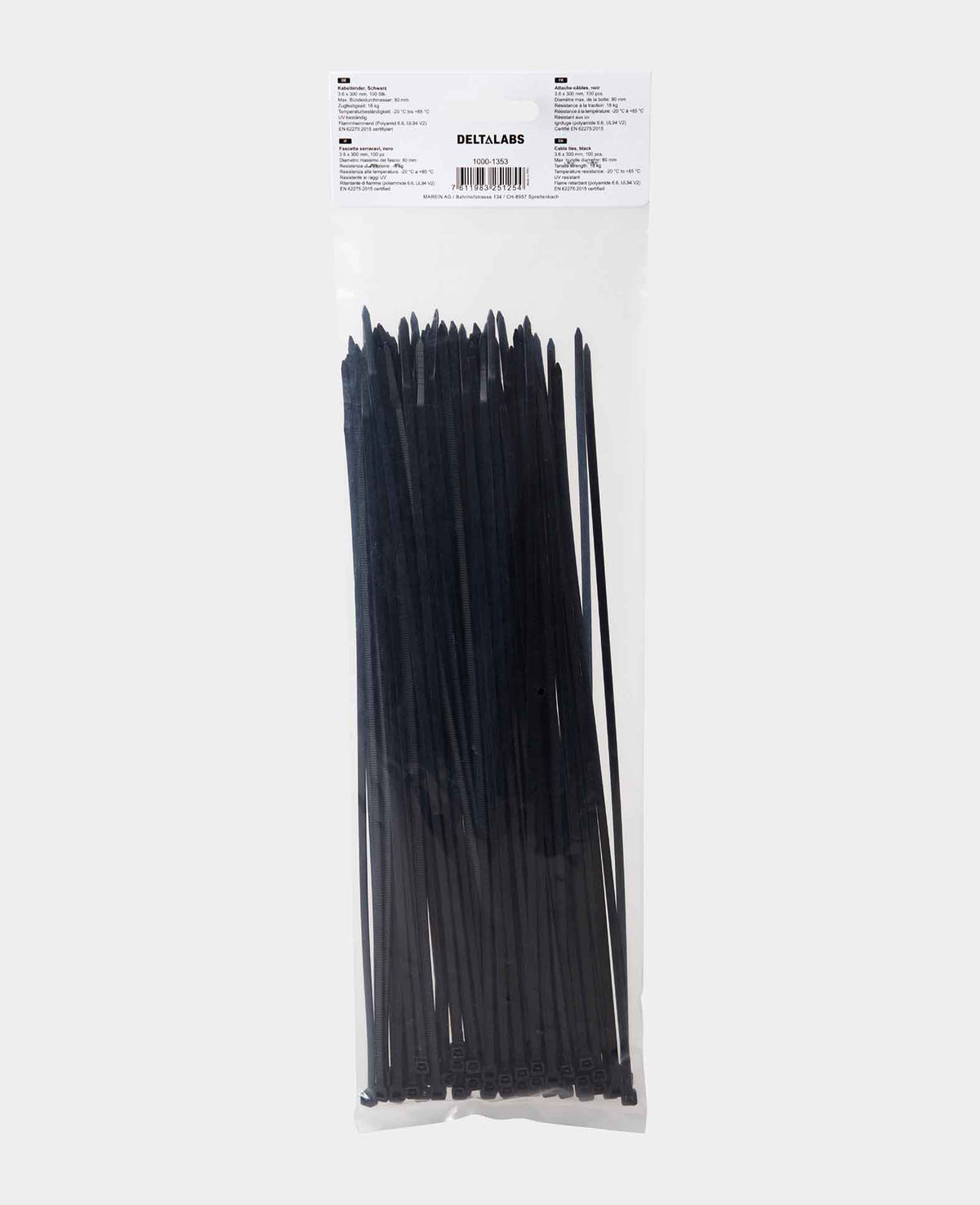 Cable Ties 3.6 x 300mm, 100pcs