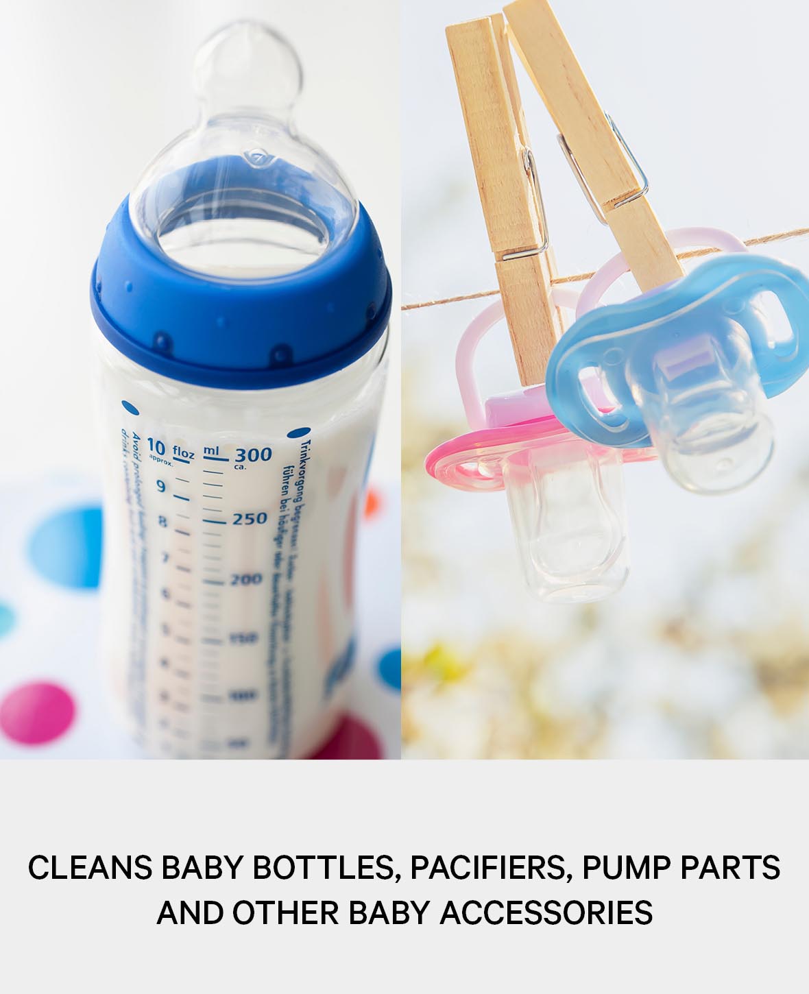 Reinigungsbürsten für Babyflaschen, 3 Stk, Pink