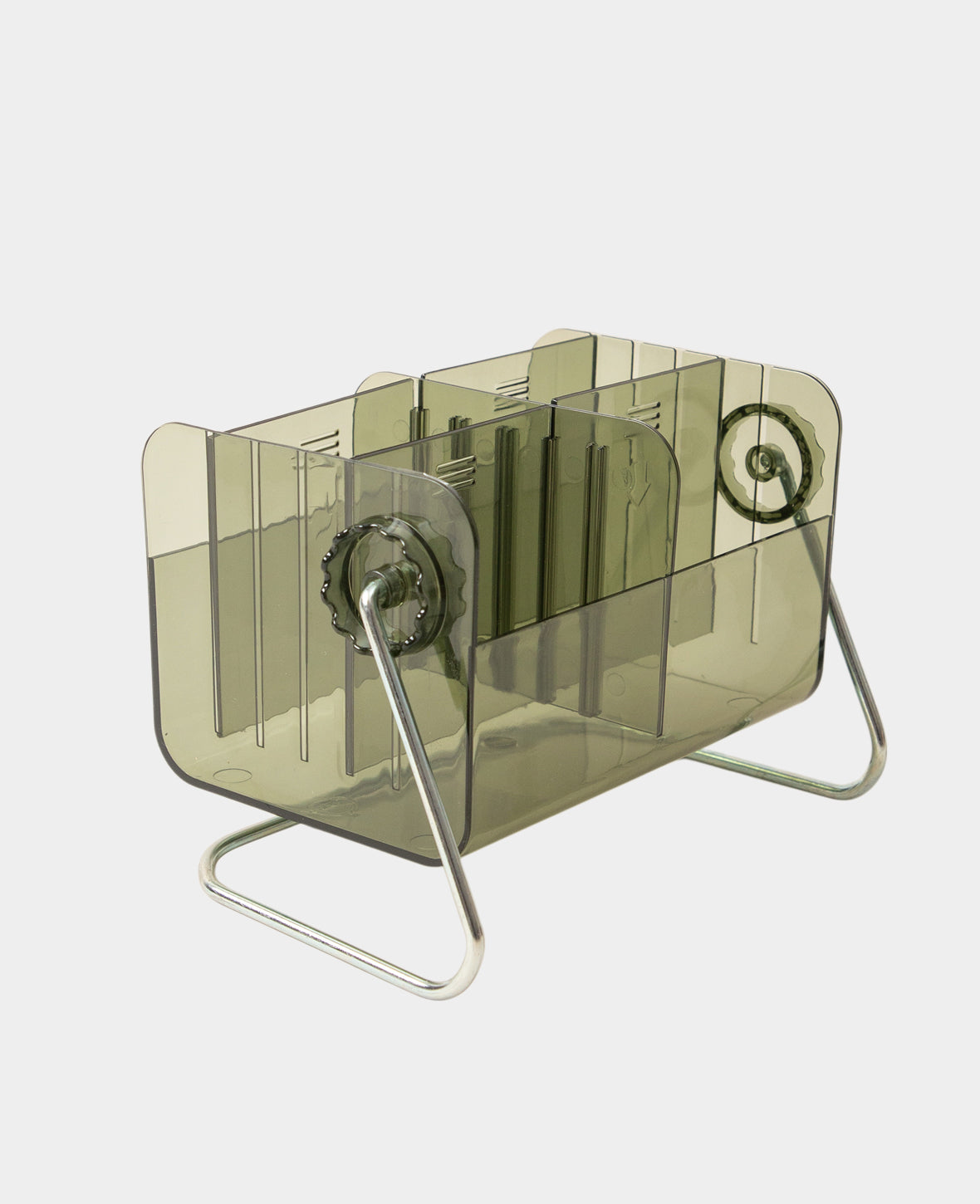 Verstellbarer Acryl Organizer im Retro Look, Grün