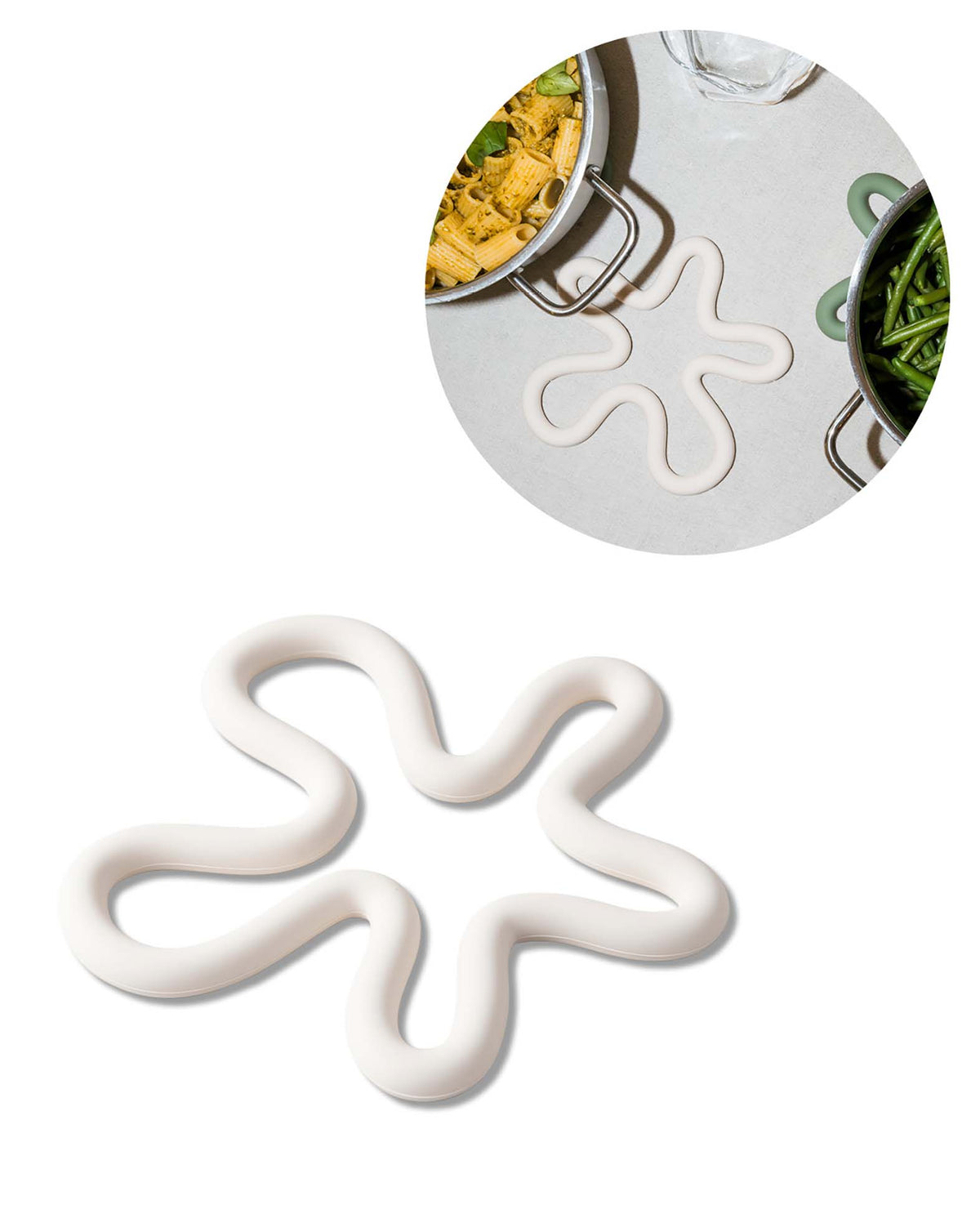Pot coaster Splash, white