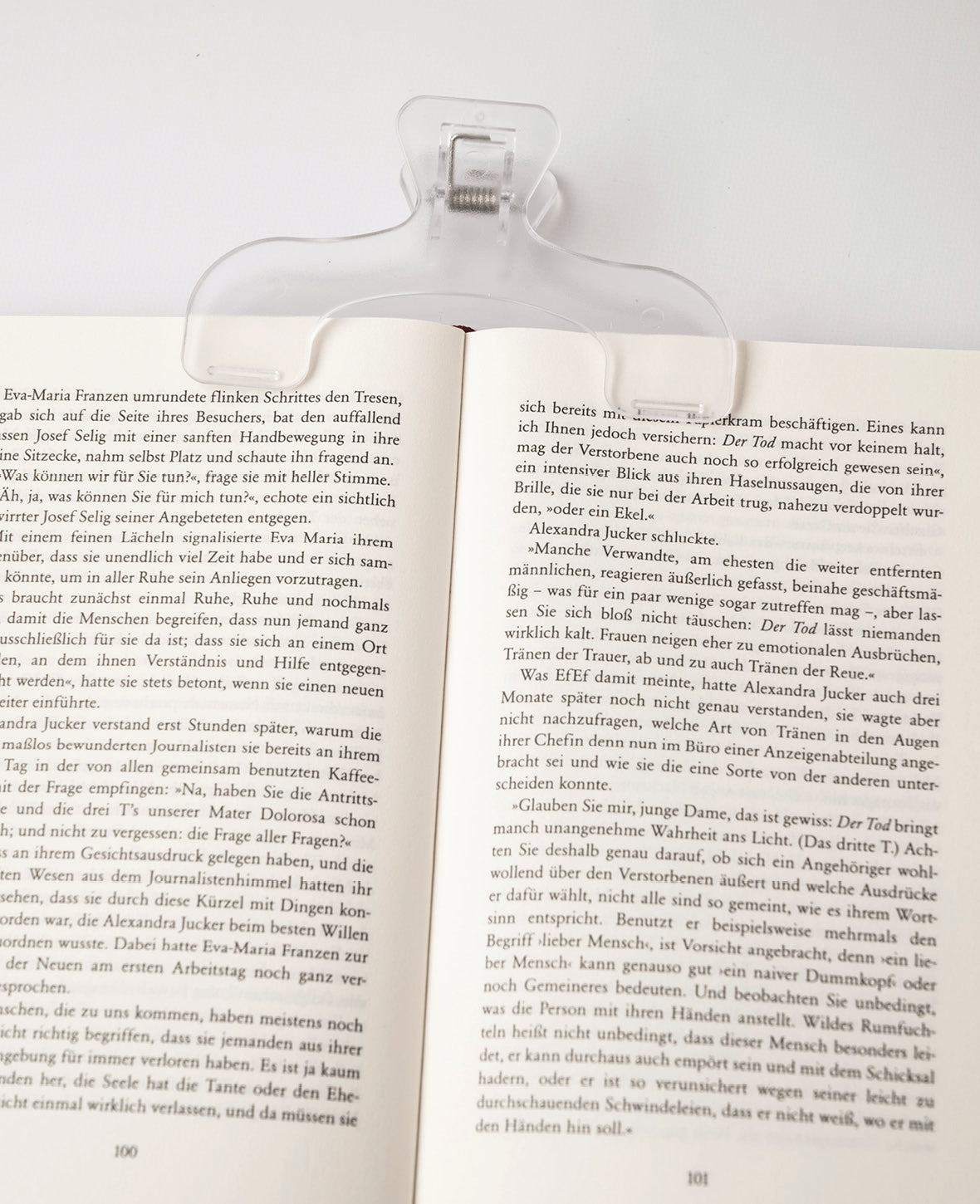 Lot de 2 serre-livres à ressort, 12,2 × 7 cm, transparent/vert