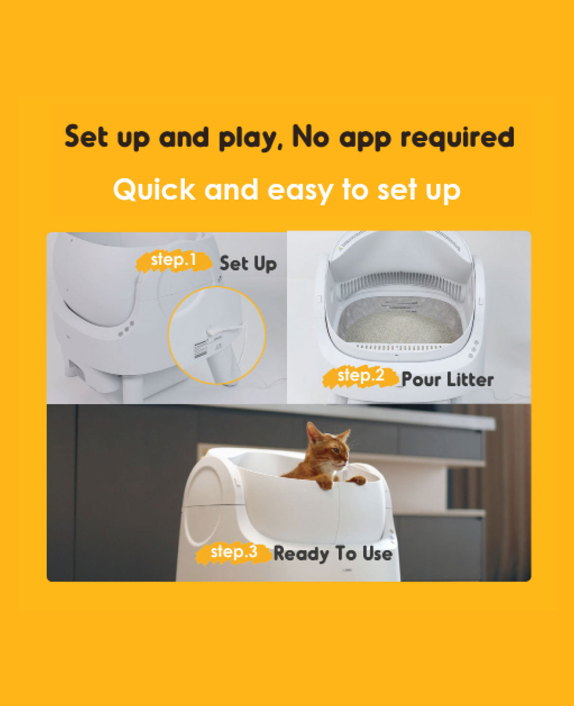 Self-cleaning litter box with bag
