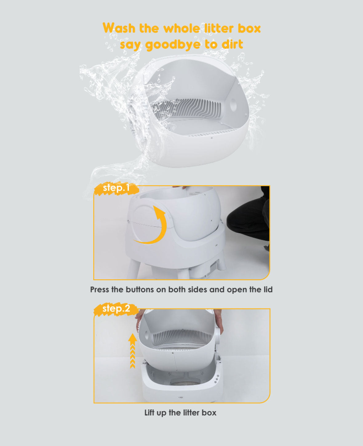 Self-cleaning litter box with bag