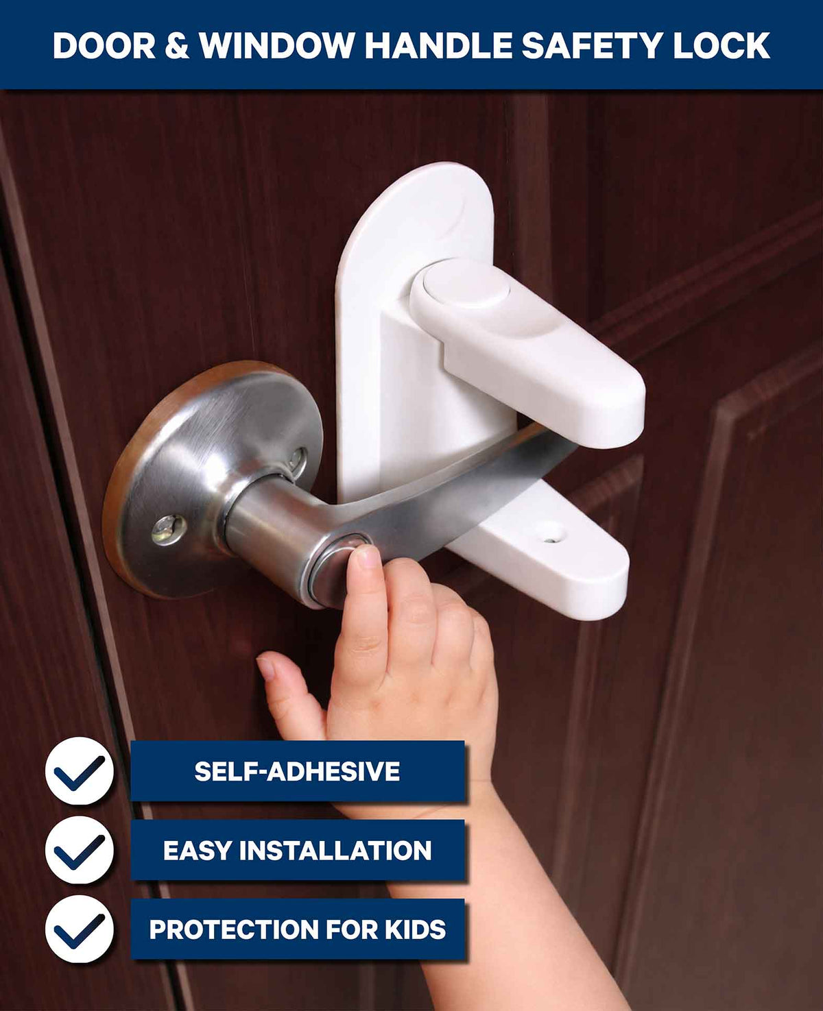 Child Door Handle Lock, White