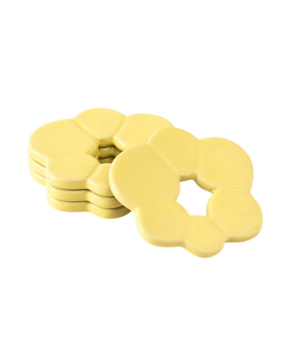 Flower Power Ceramic Coasters, 4 pcs.