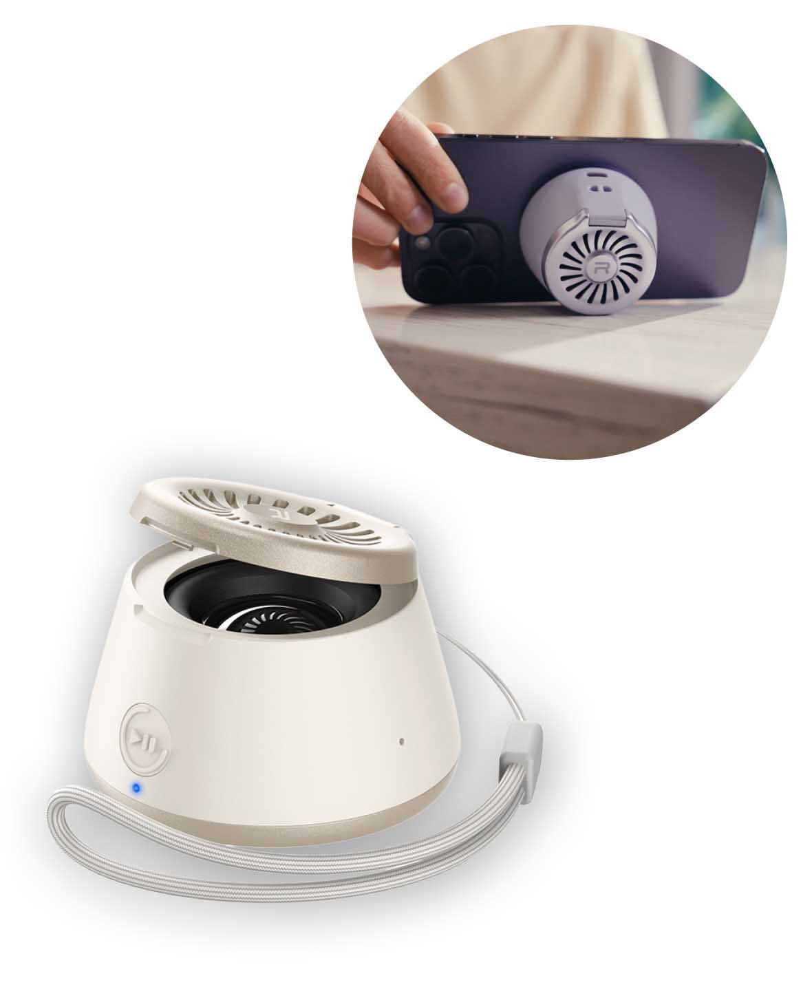 REMAX, Enceinte portable magnétique résistante à l'eau, 58x58x37.5 mm, 5 W