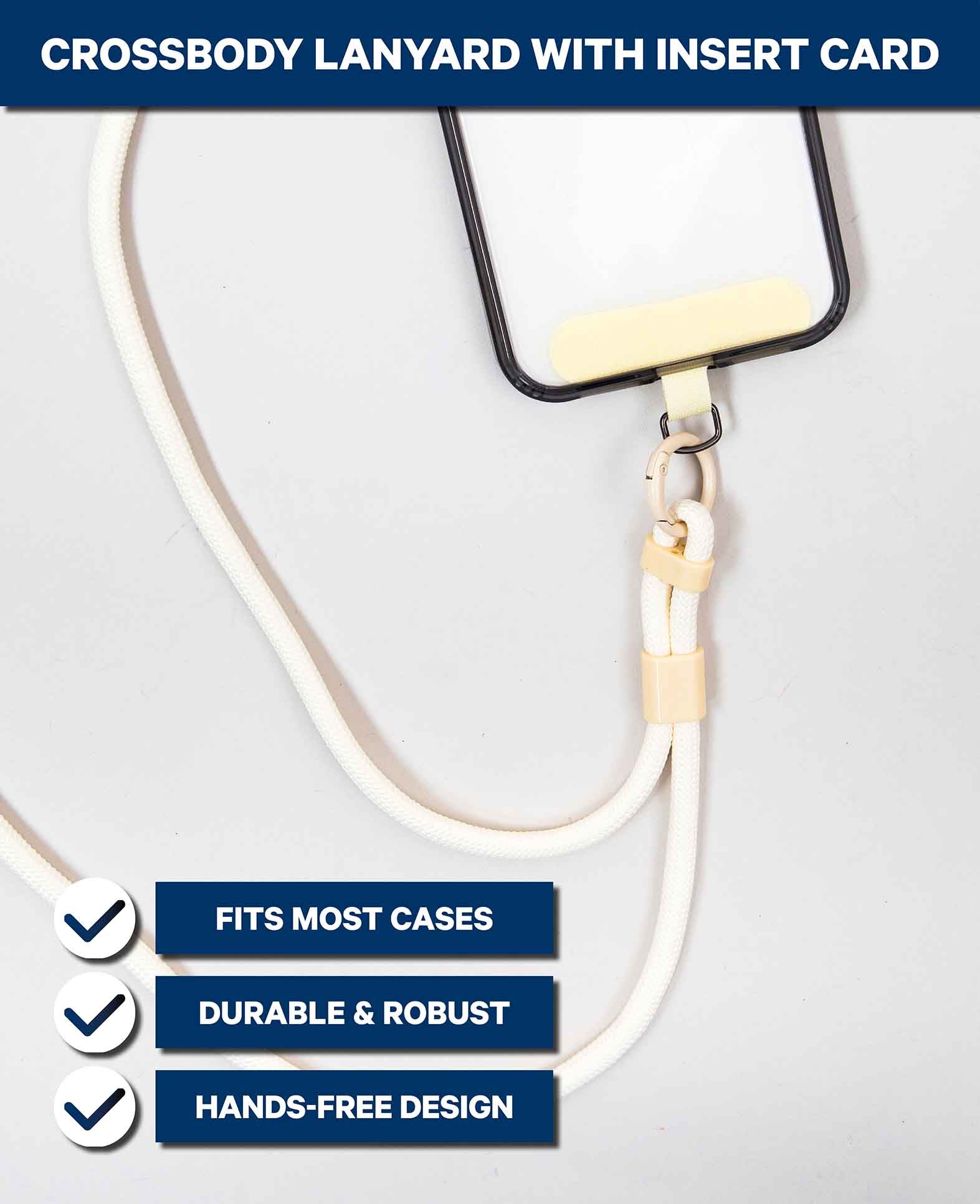 Handykette inkl. Einlegekarte, beige, 70 cm