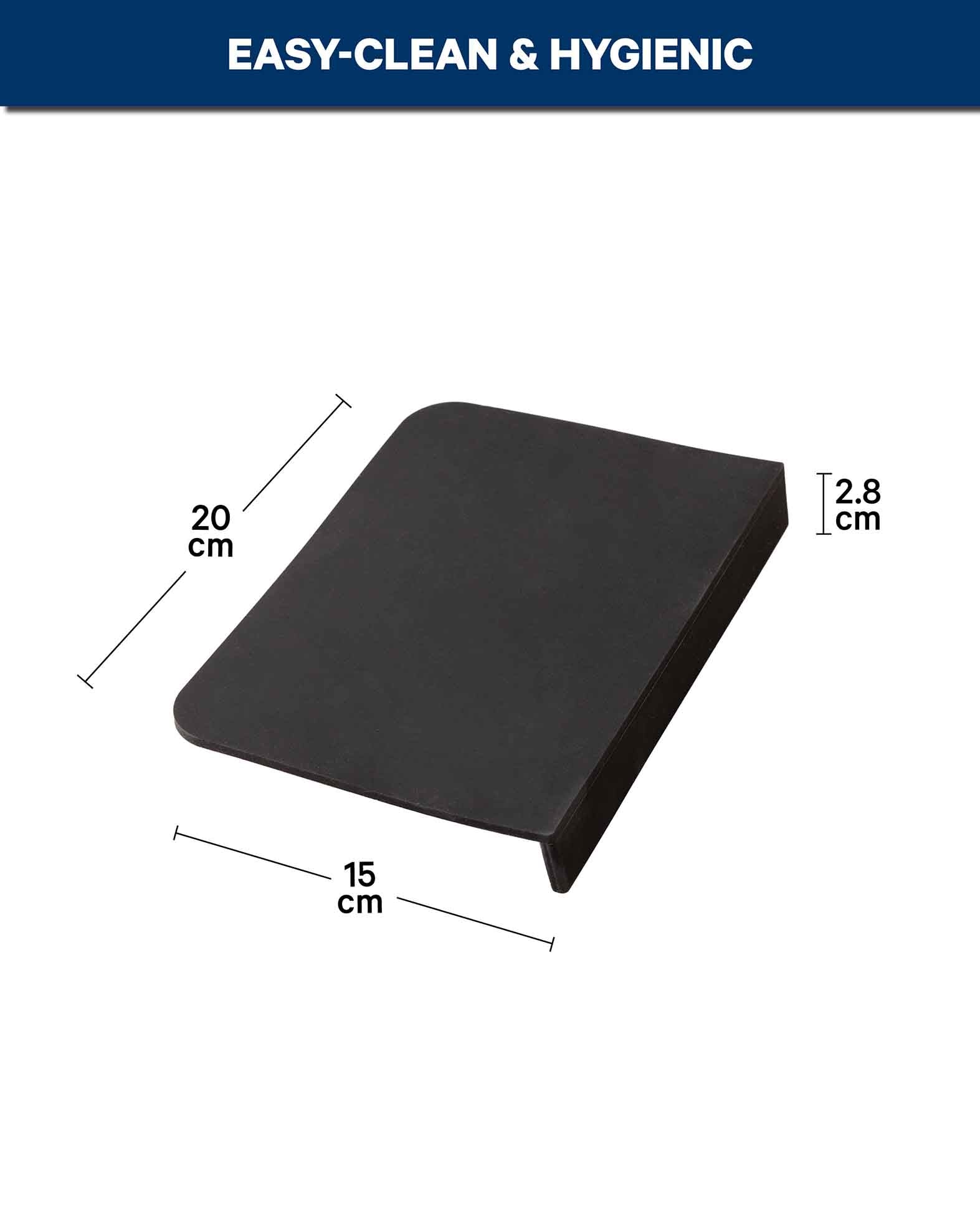 Tamping mat, black, 20.5 x 15 cm