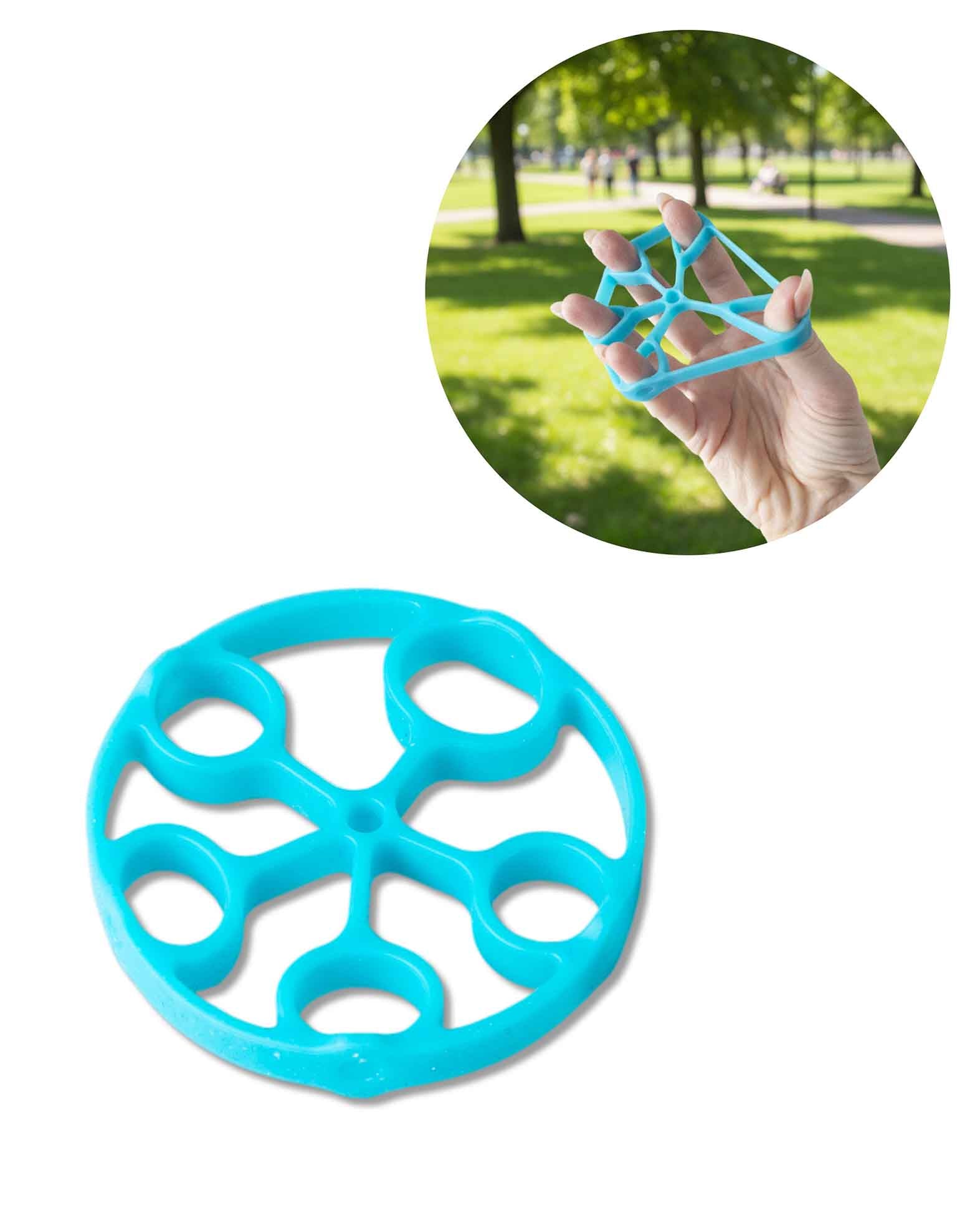 Fingerkraft Gummi Hellblau, für Hand und Finger