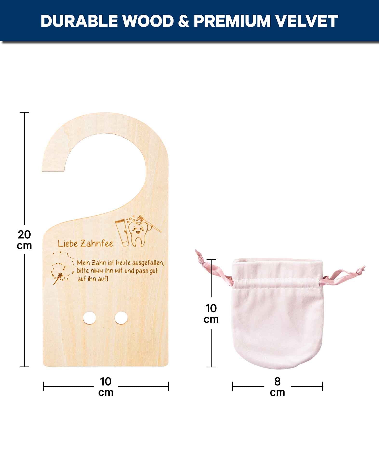 Accroche-porte rose Fée des dents