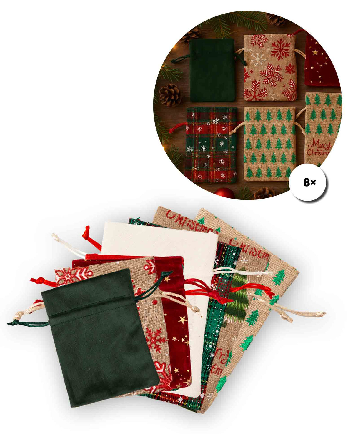 Gift Bag Set 1, 8 pcs.