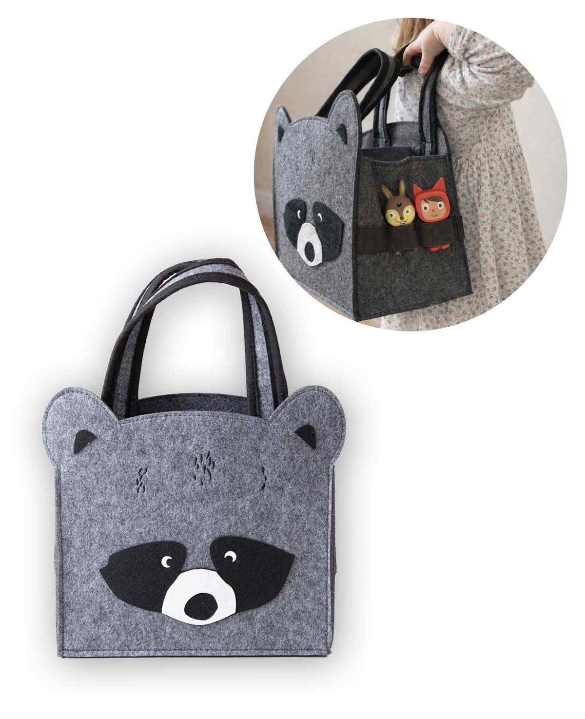 Toniebox Bag Raccoon Felt Grey