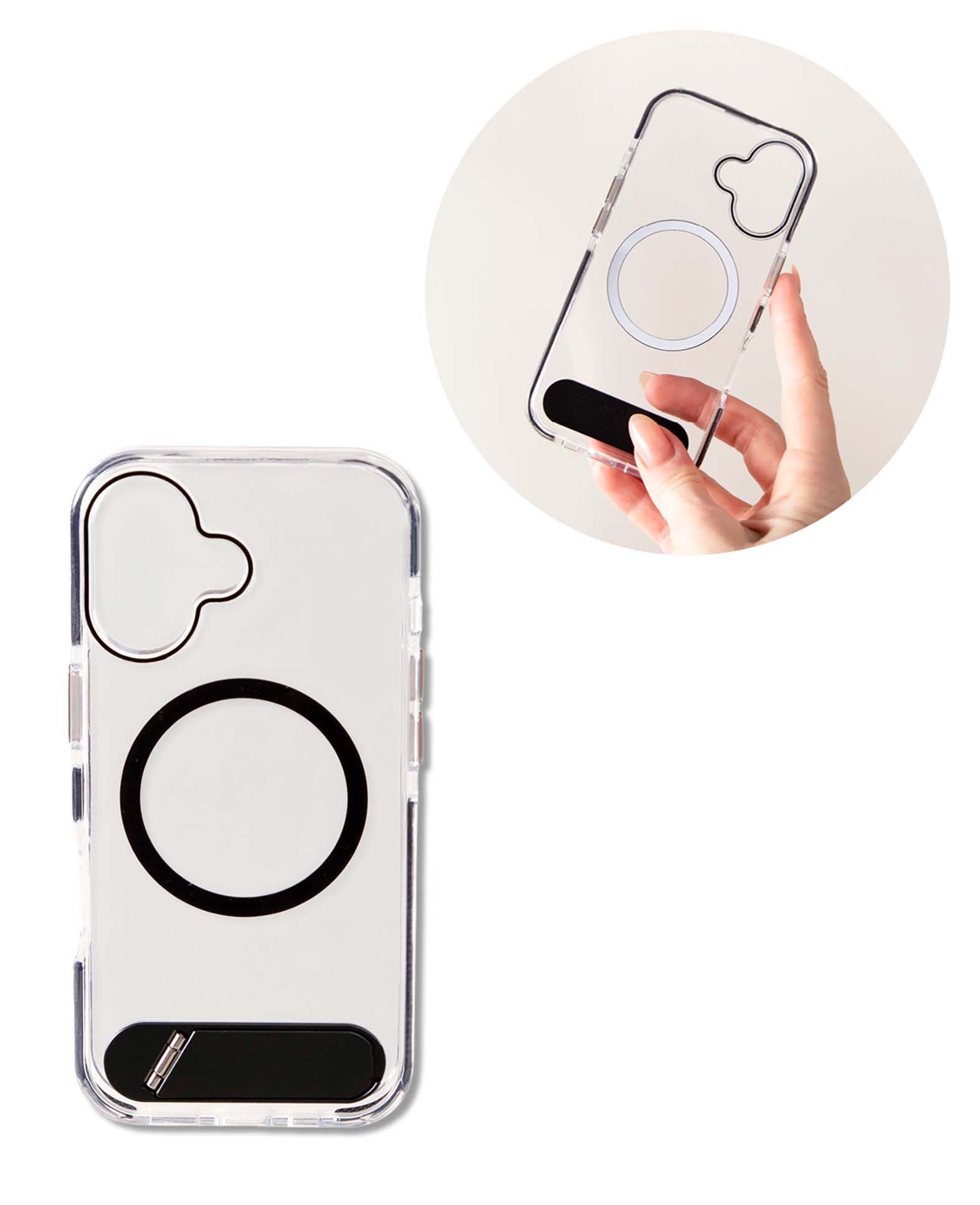 Coque iPhone 17 transparente/noire