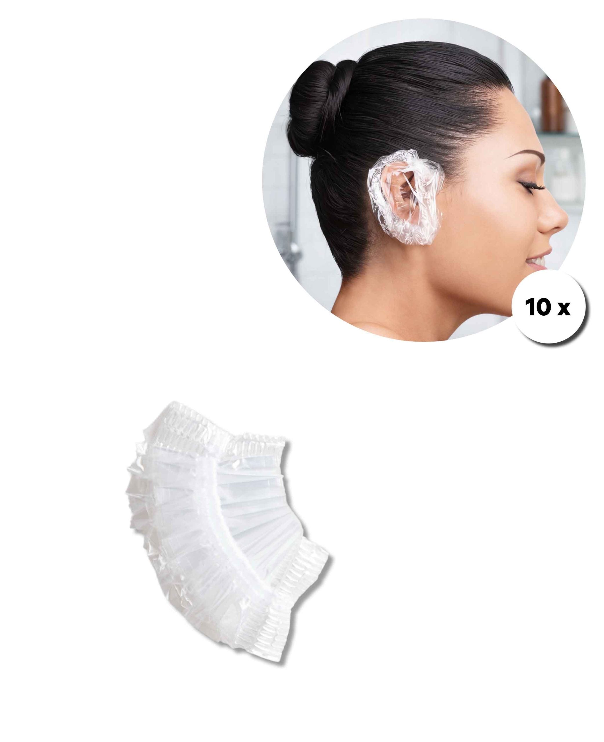 Obenhauben/Ohrenschutz Dusche 10er Set