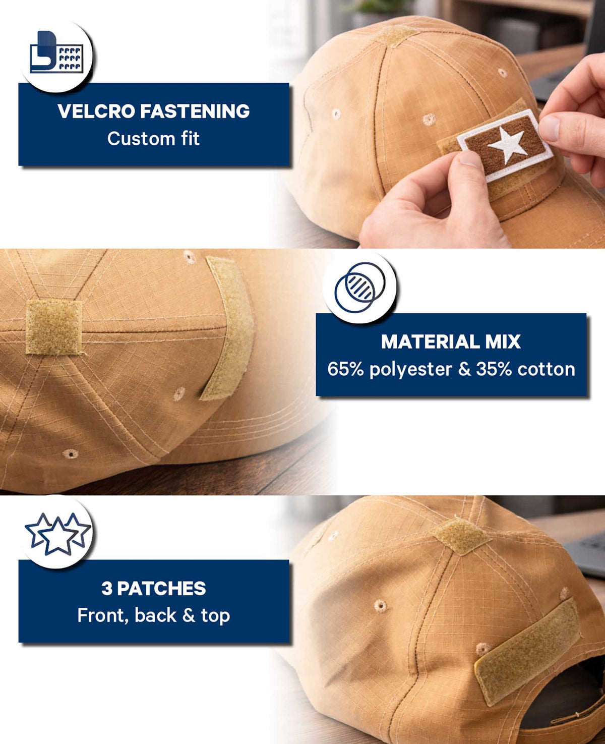 Tactical Base Cap Brown Unisex