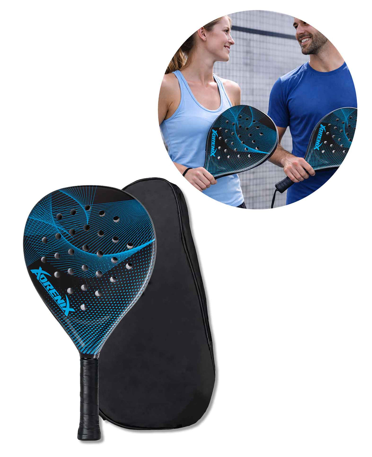 Raquette de padel bleu/noir