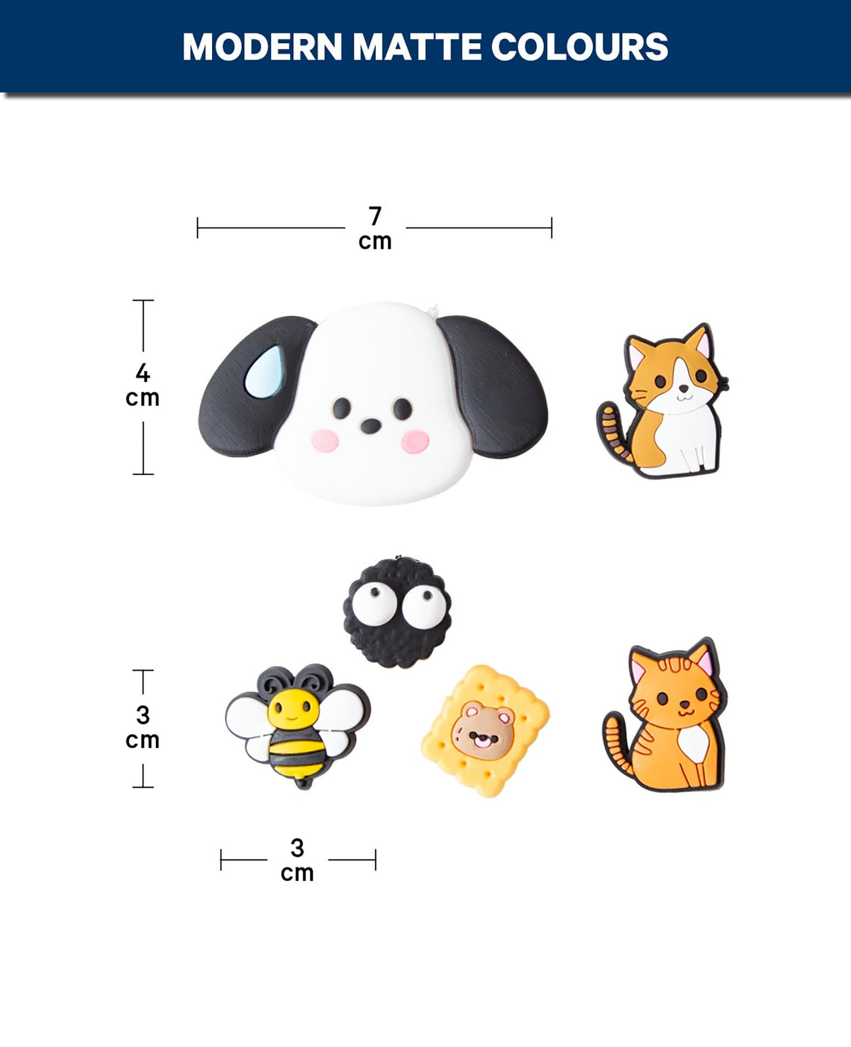 Charms,Silikon, Tiere, 6 Stk., BPA frei