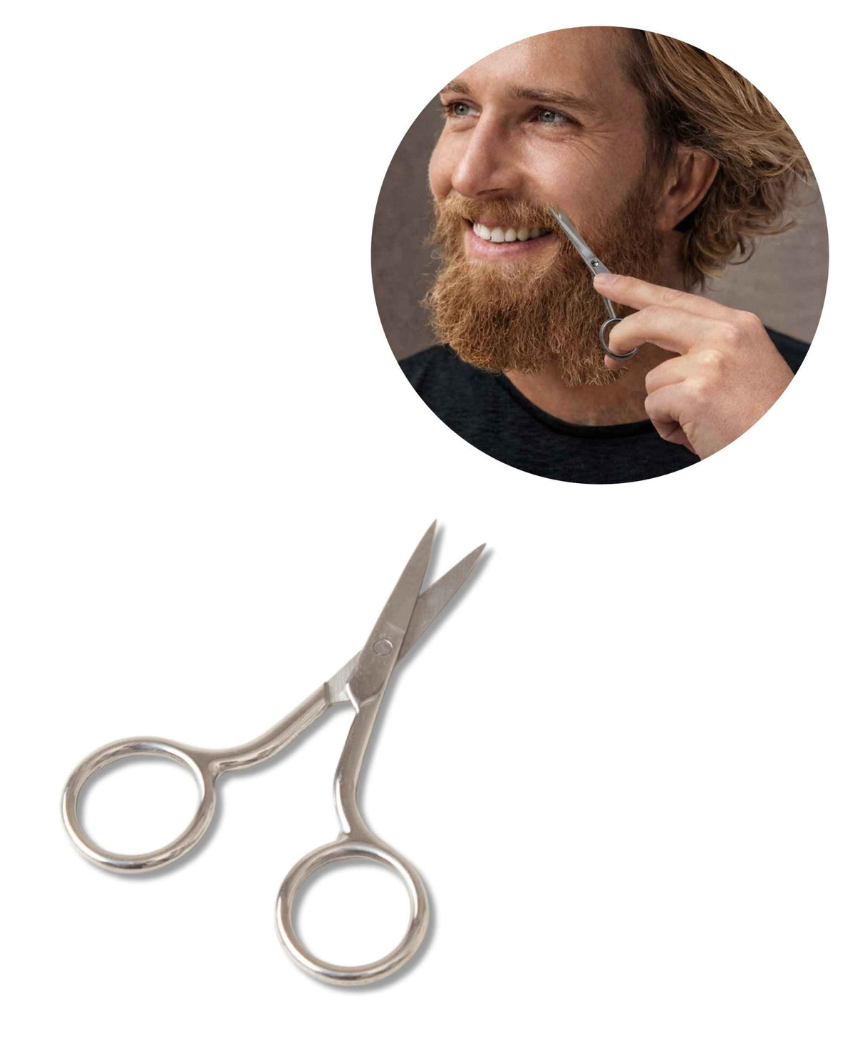 Bart- & Gesichtshaarschere Silber
