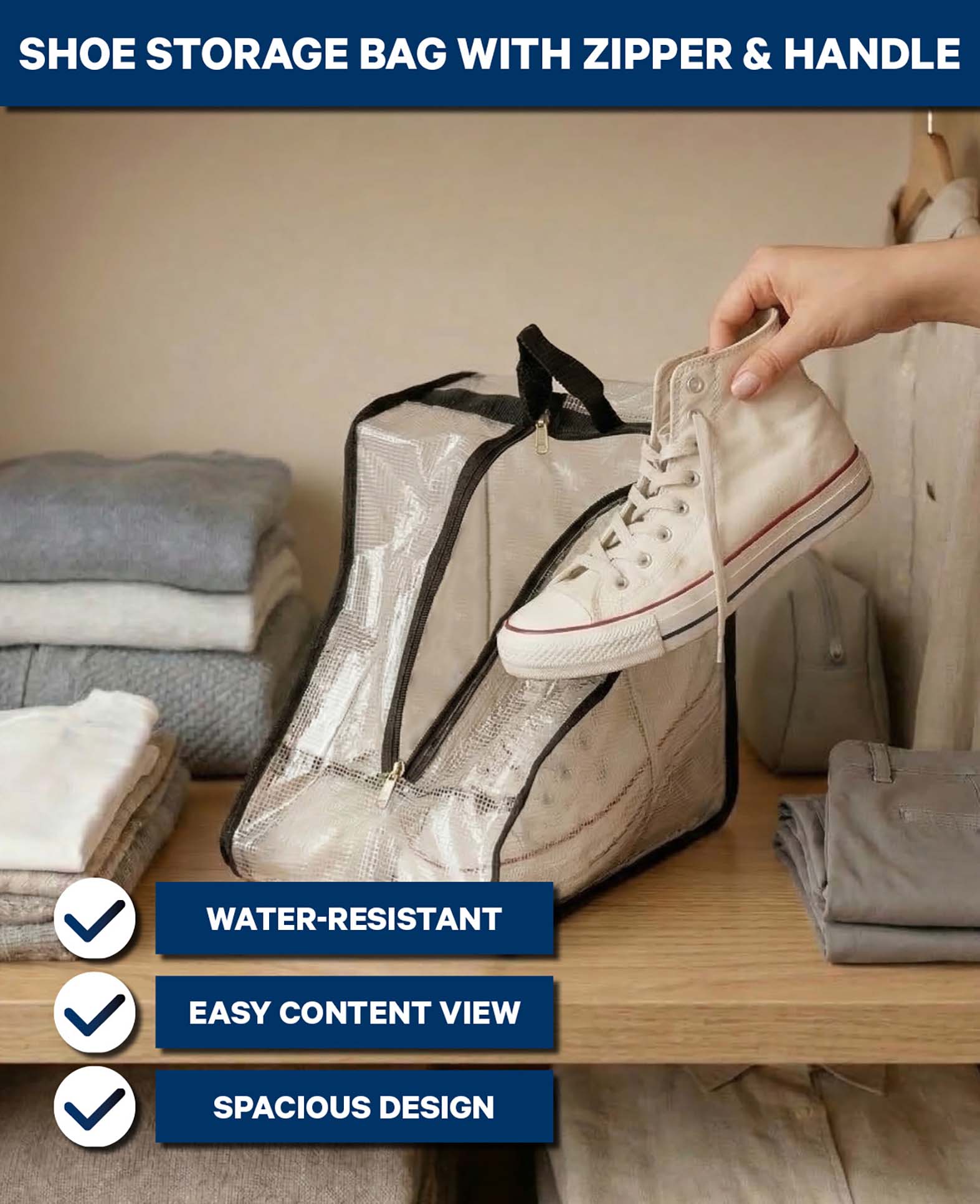 Sac à chaussures, rangement, 28 x 28 x 20 cm, 1 pièce