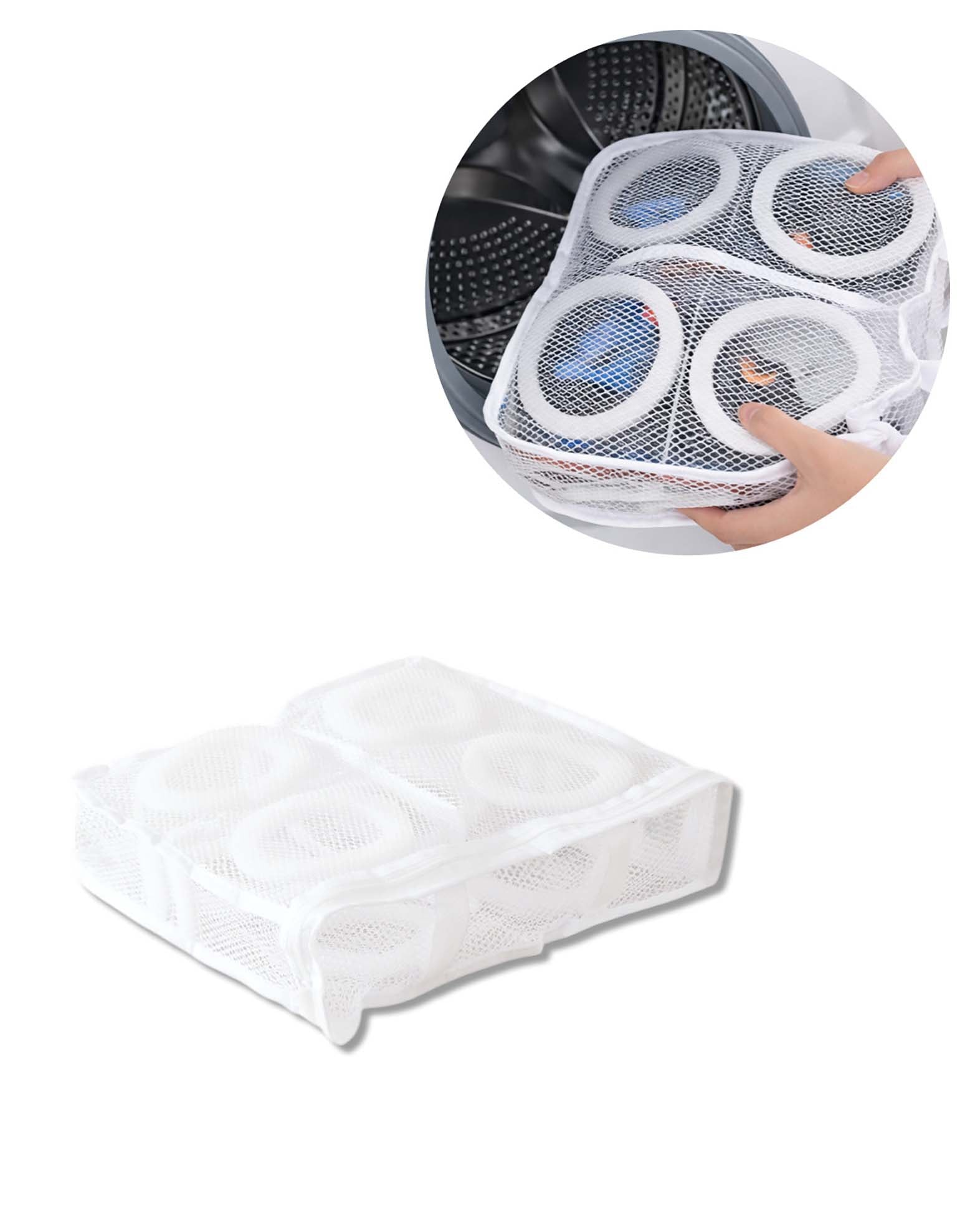 Schuhwaschbeutel, Polyester Netz, 30.5x7.5x25 cm