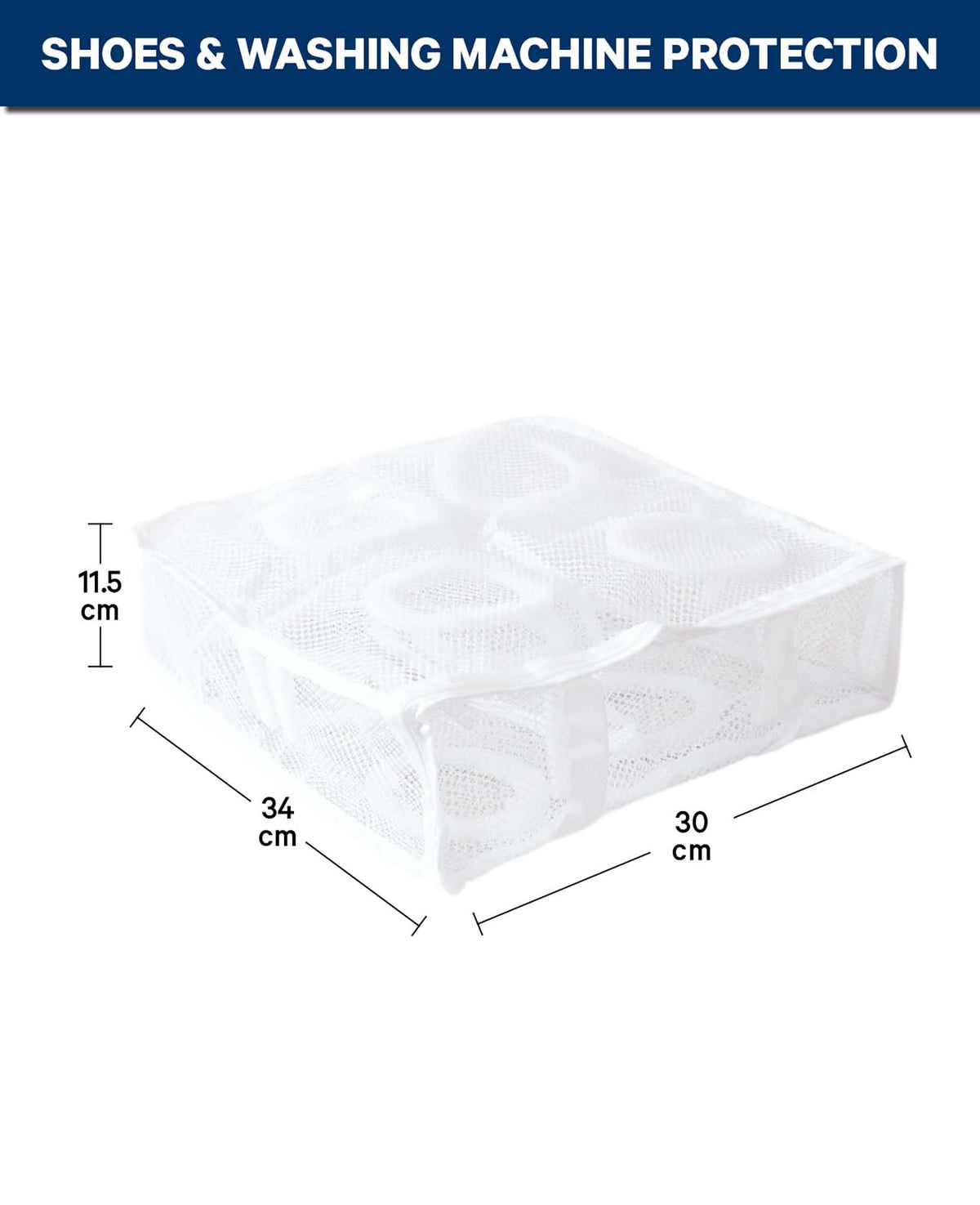 Schuhwaschbeutel, Polyester Netz, 34x11.5x30 cm