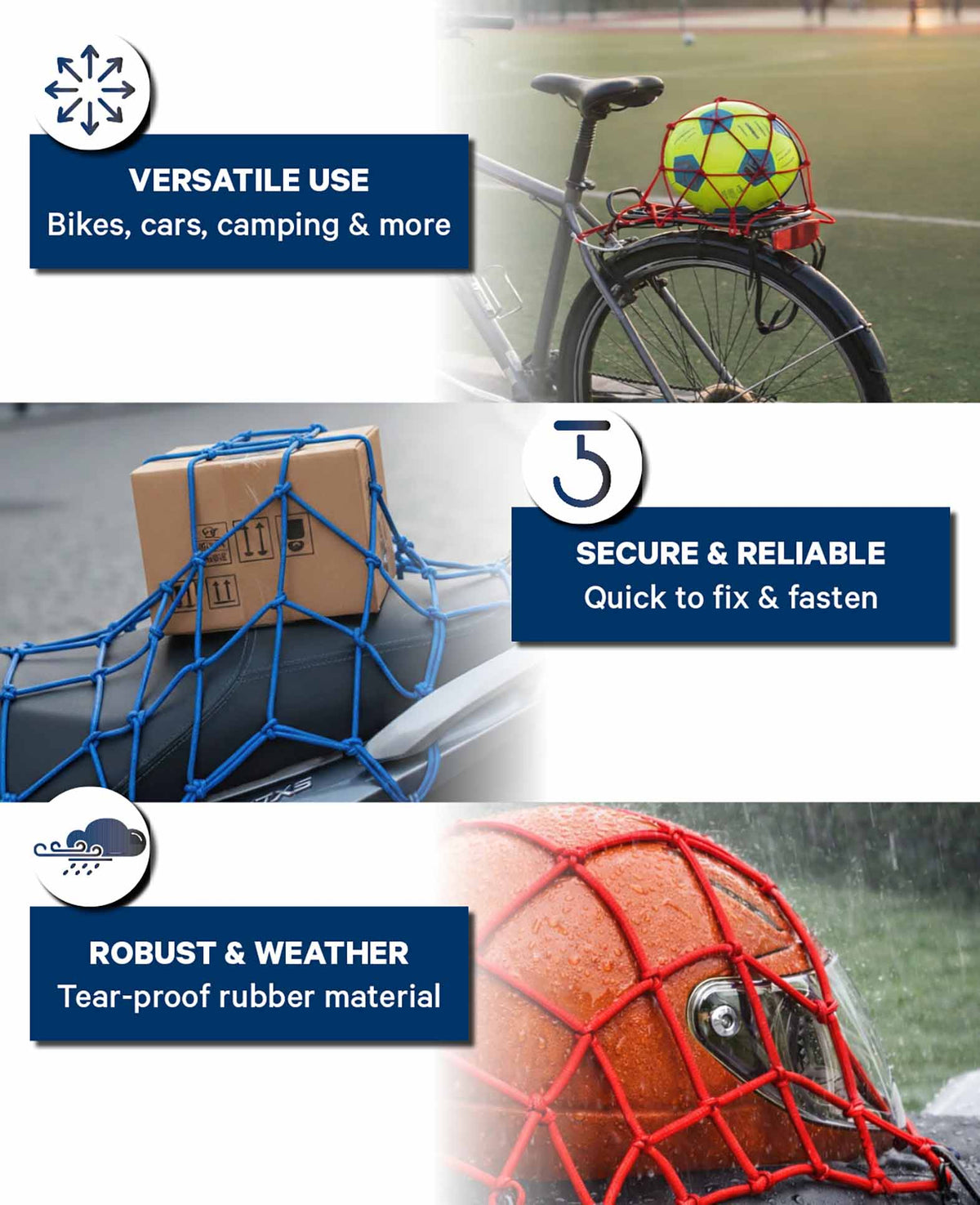 Bungee Cord Net, 25 x 25 cm, 1 pc.