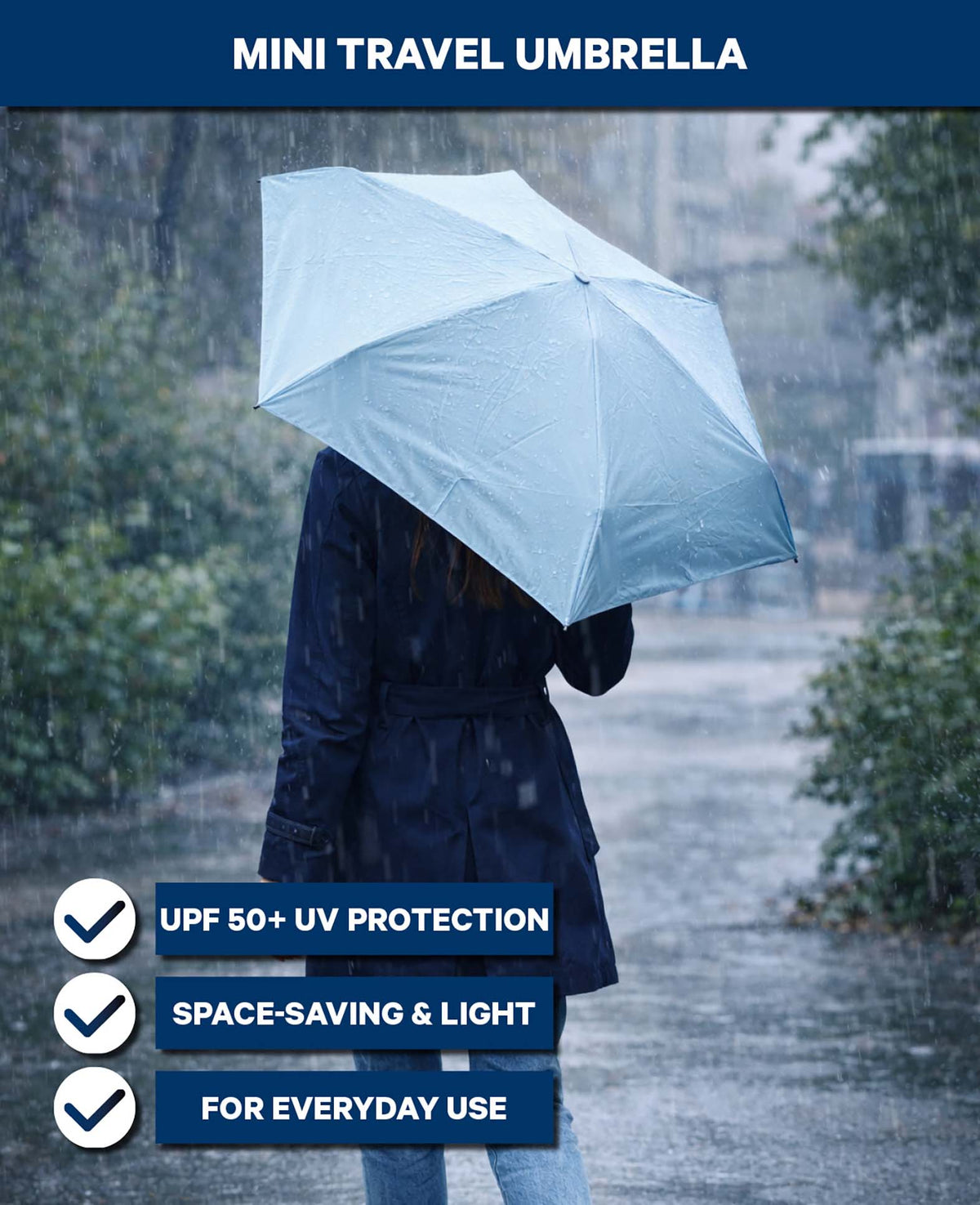 Regenschirm Mini, UPF+50, pastell