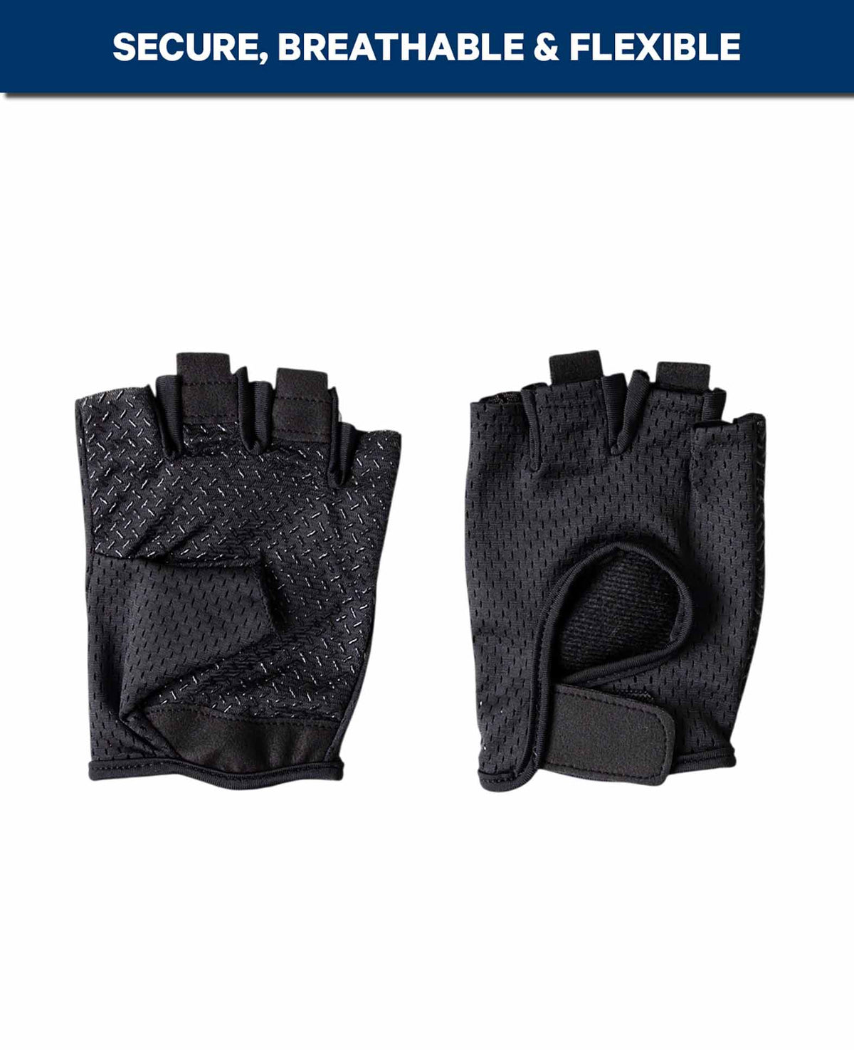 Fitness Handschuhe, Schwarz, Grösse L, rutschfeste Handfläche