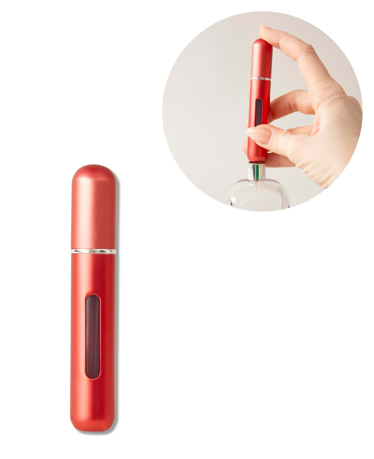 Parfumzerstäuber für Reisen, Rot Metallic, 8 ml