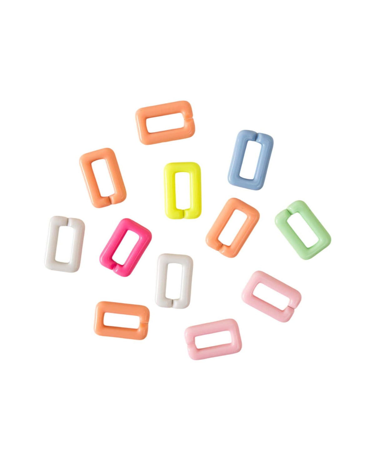 Ringperlen, rechteckig, bunt, 25 g