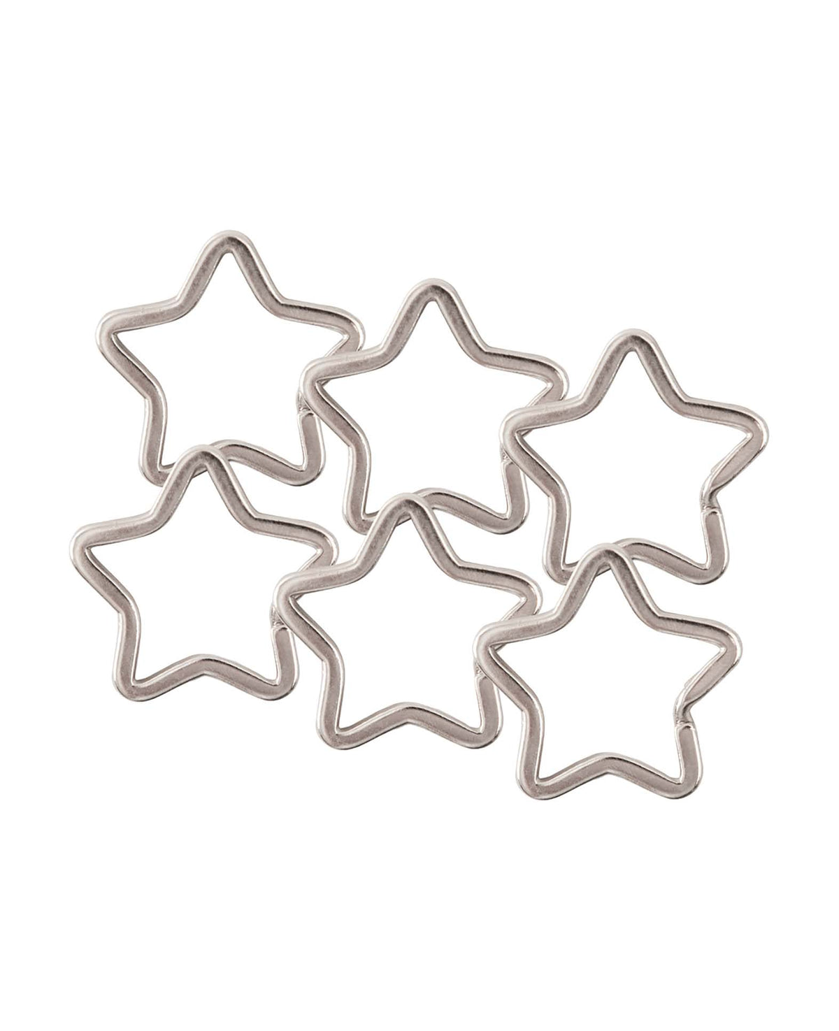 Schlüsselring Stern Metall, 6 Stk.