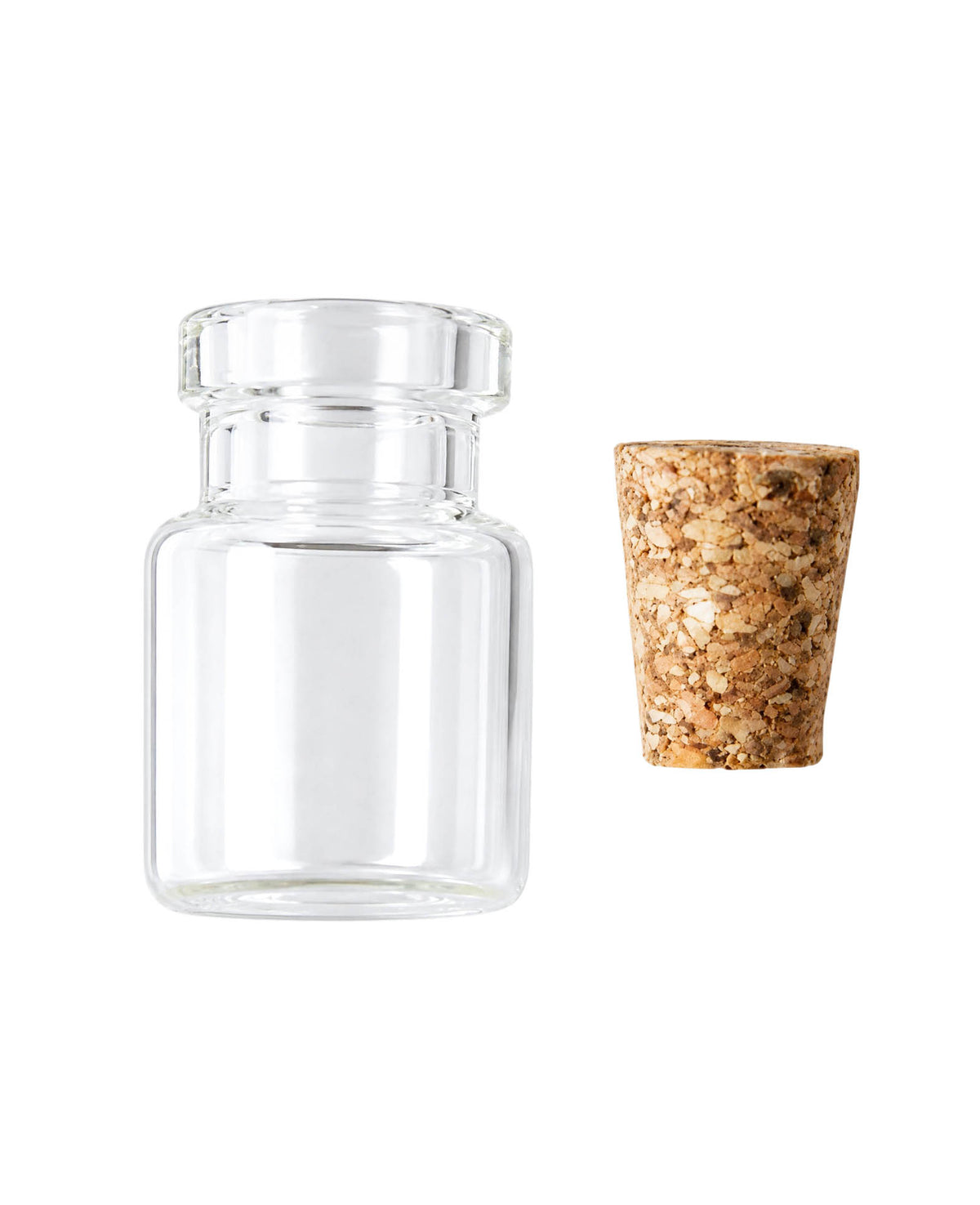 Mini Glasflaschen mit Korken, 6 Stk.