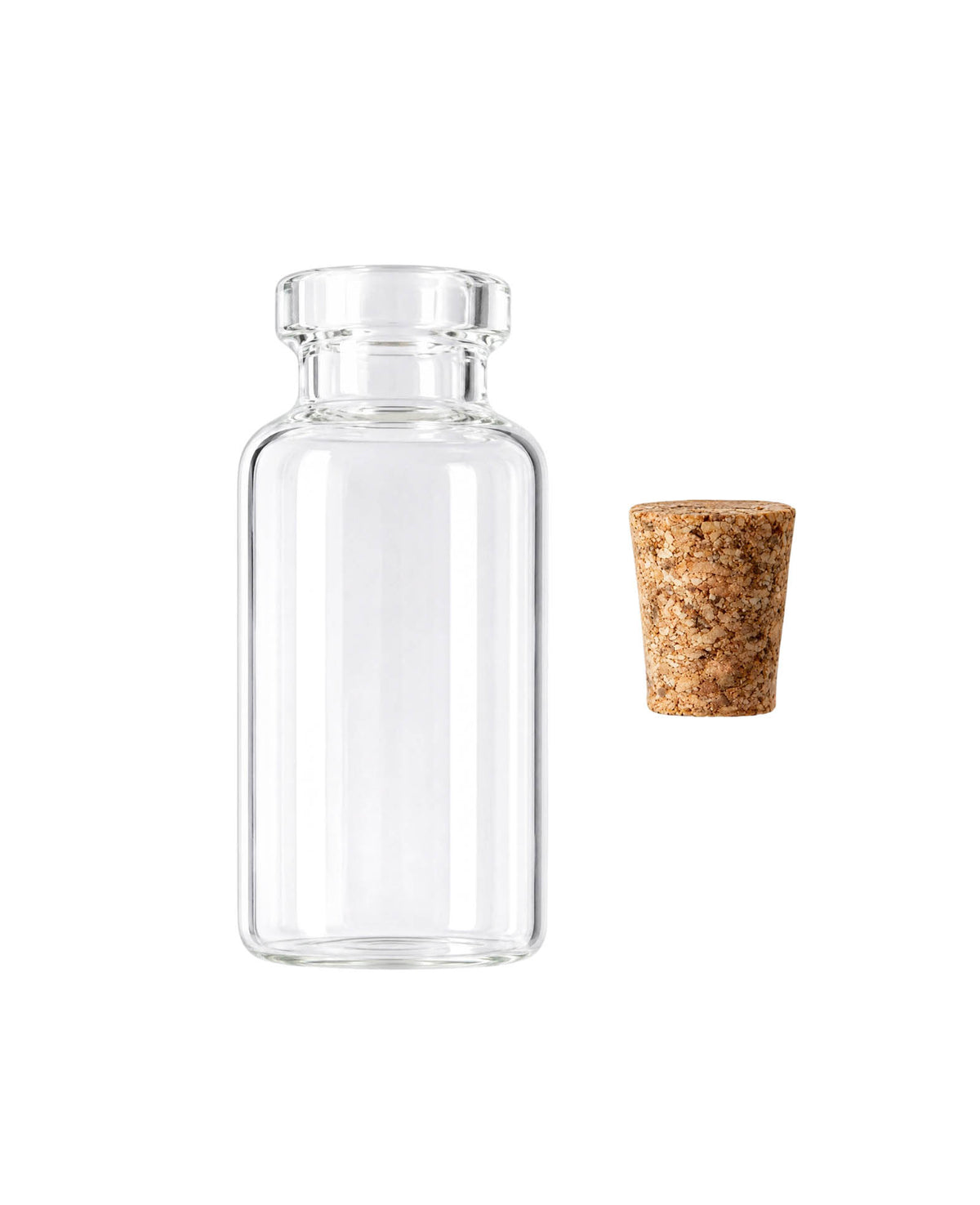 Mini Glasflaschen mit Korken, 5 Stk.