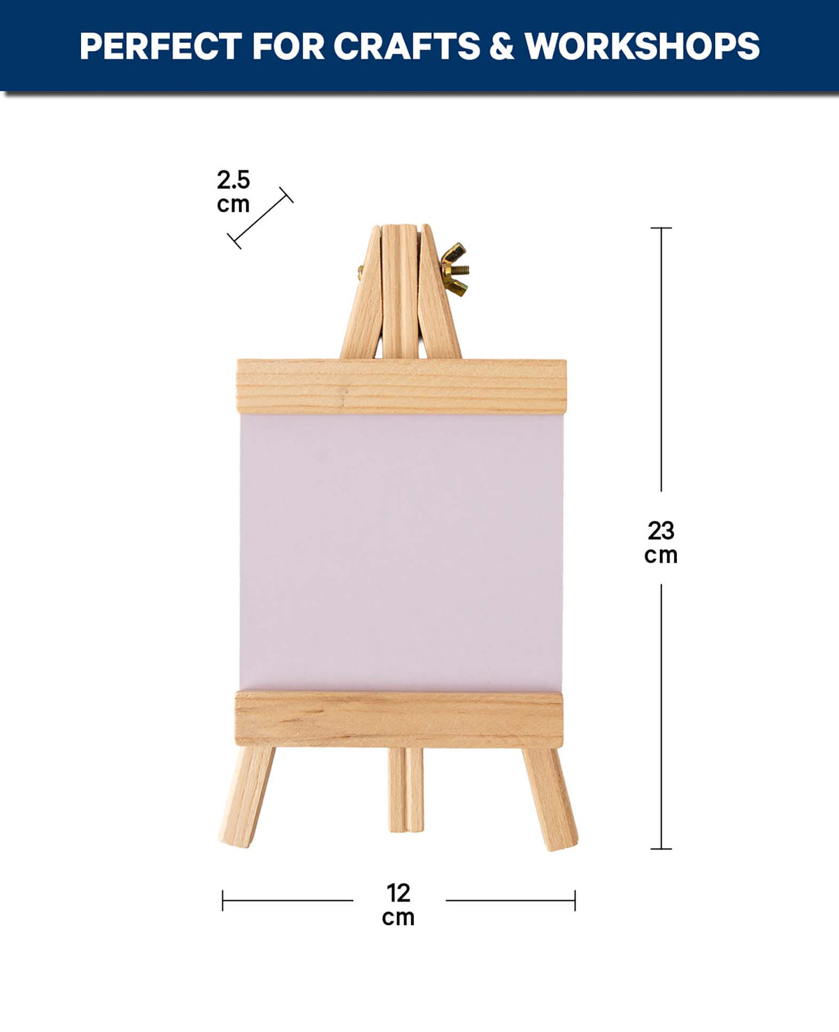 Mini Staffelei & Keilrahmen rechteckig, 12 × 23 cm