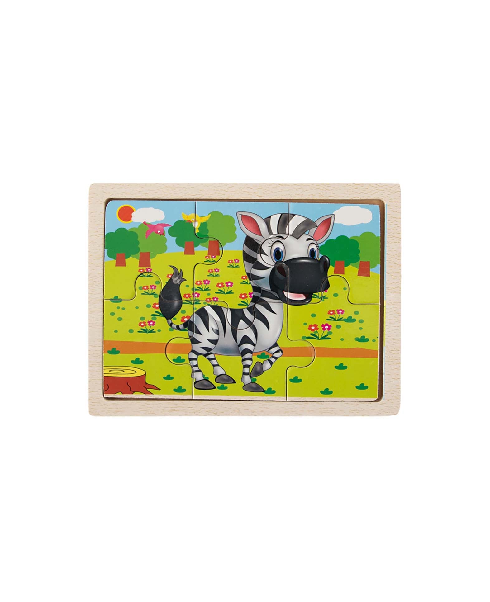 Holzpuzzle Zebra, 6 Teile