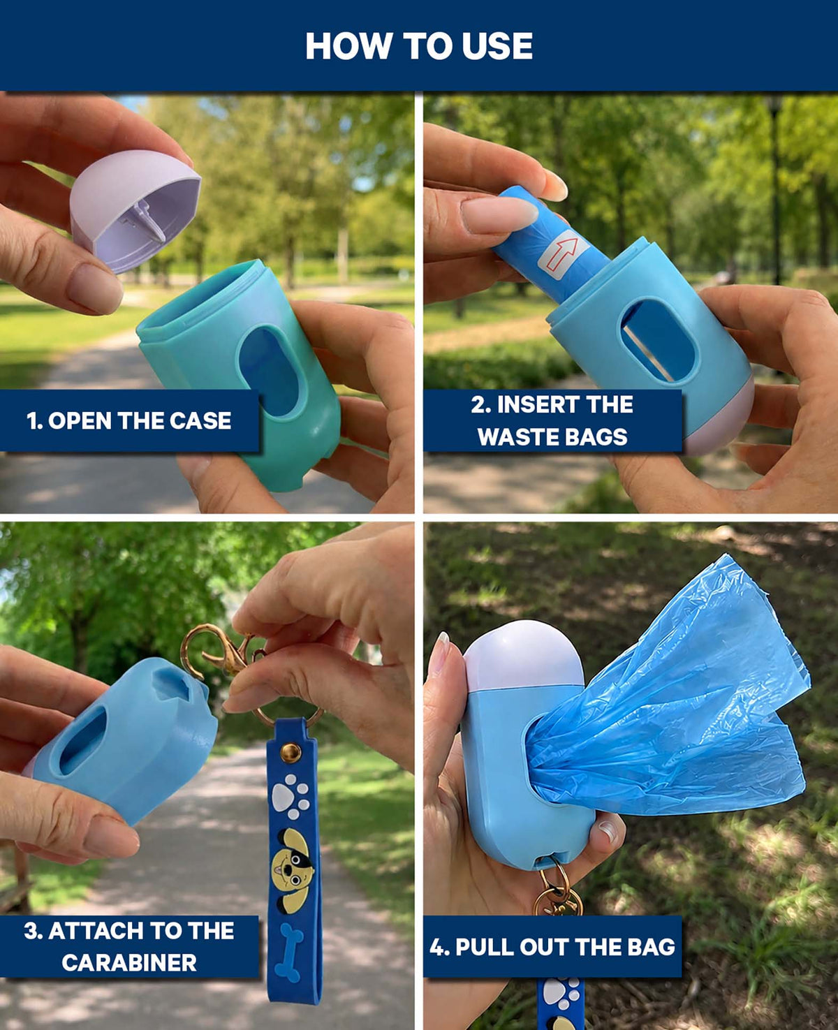 Hundekotbeutelspender, blau