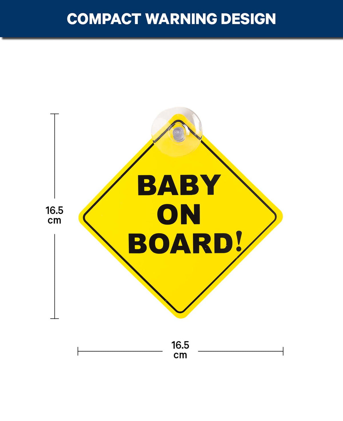 Baby on Board Schild, mit Saugnapf