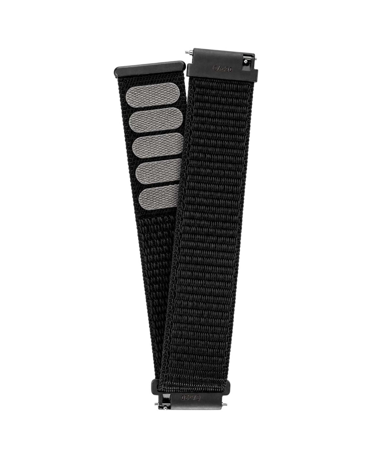 Nylon Smartwatch Armband, Schwarz, 20 mm