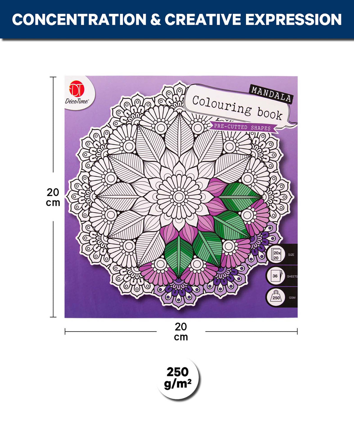 Mandala Malbuch, Lila
