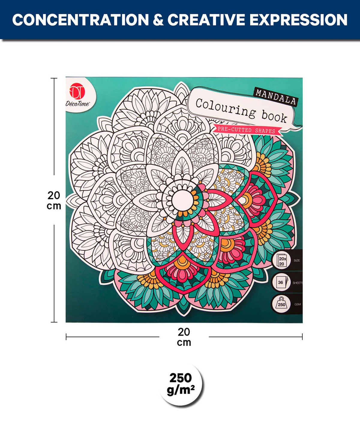 Mandala Malbuch, Grün