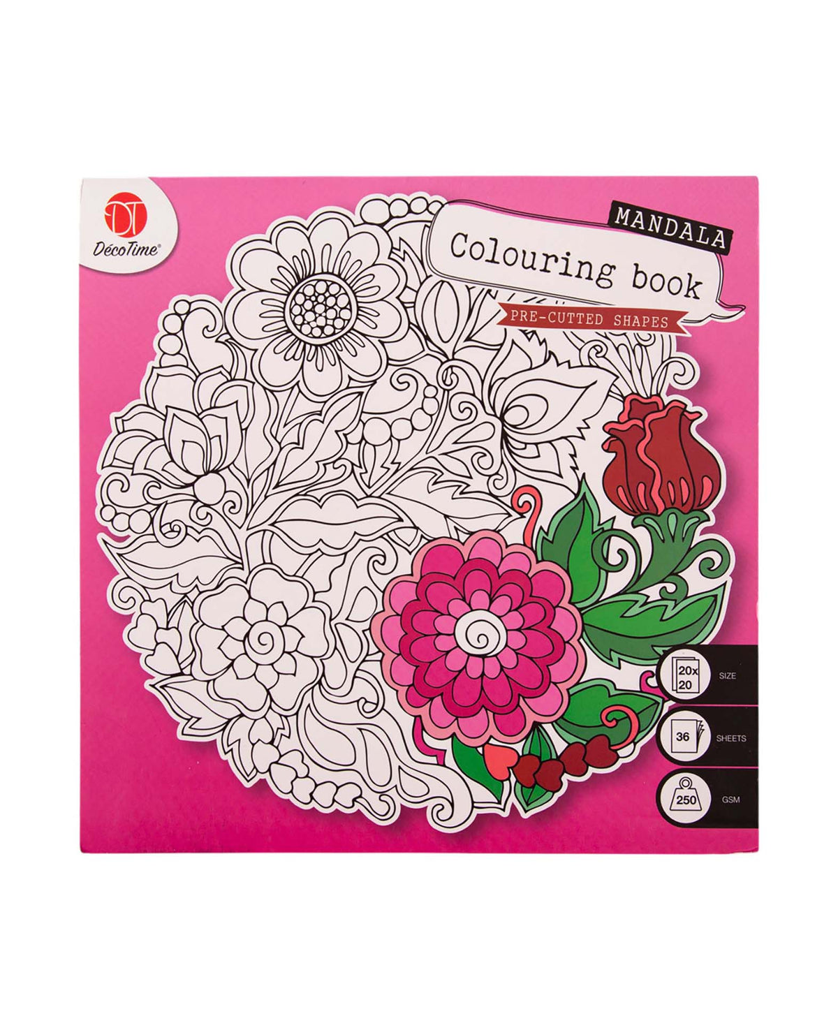 Mandala Malbuch, Pink