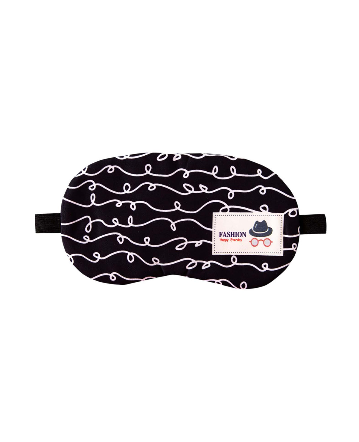 Schlafmaske Soft Touch, Schwarz Swirl