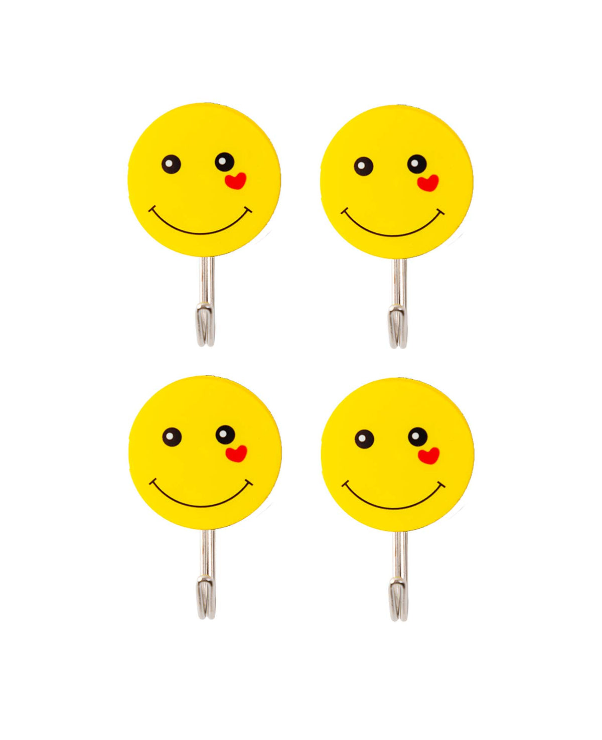 Selbstklebende Smiley-Haken, 4 Stk.