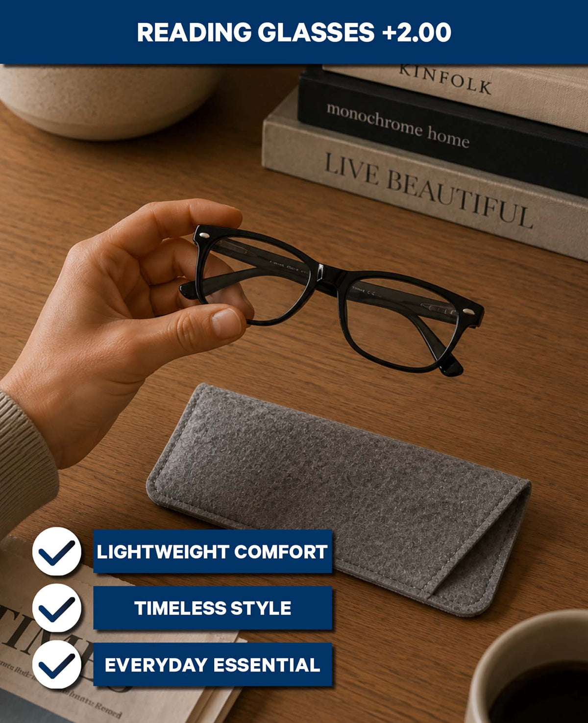 Lesebrille +2.00 Dioptrien