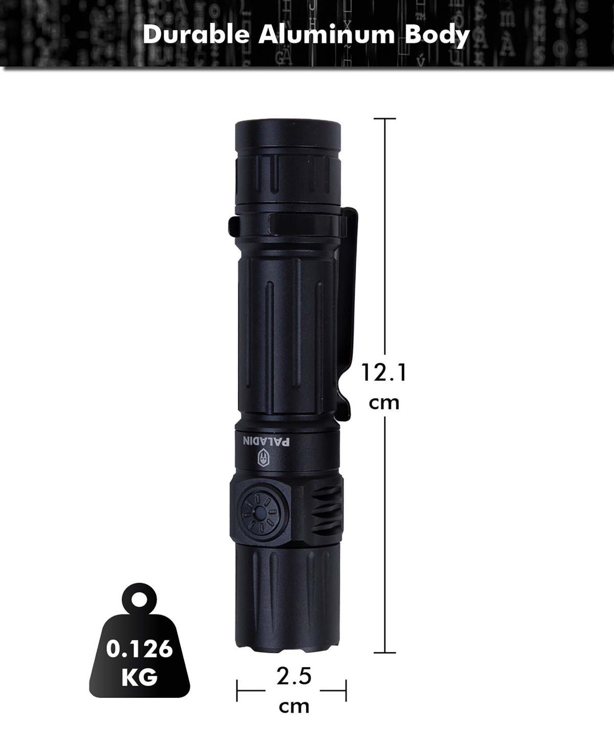 Paladin EDC Flashlight, 1800 Lumen