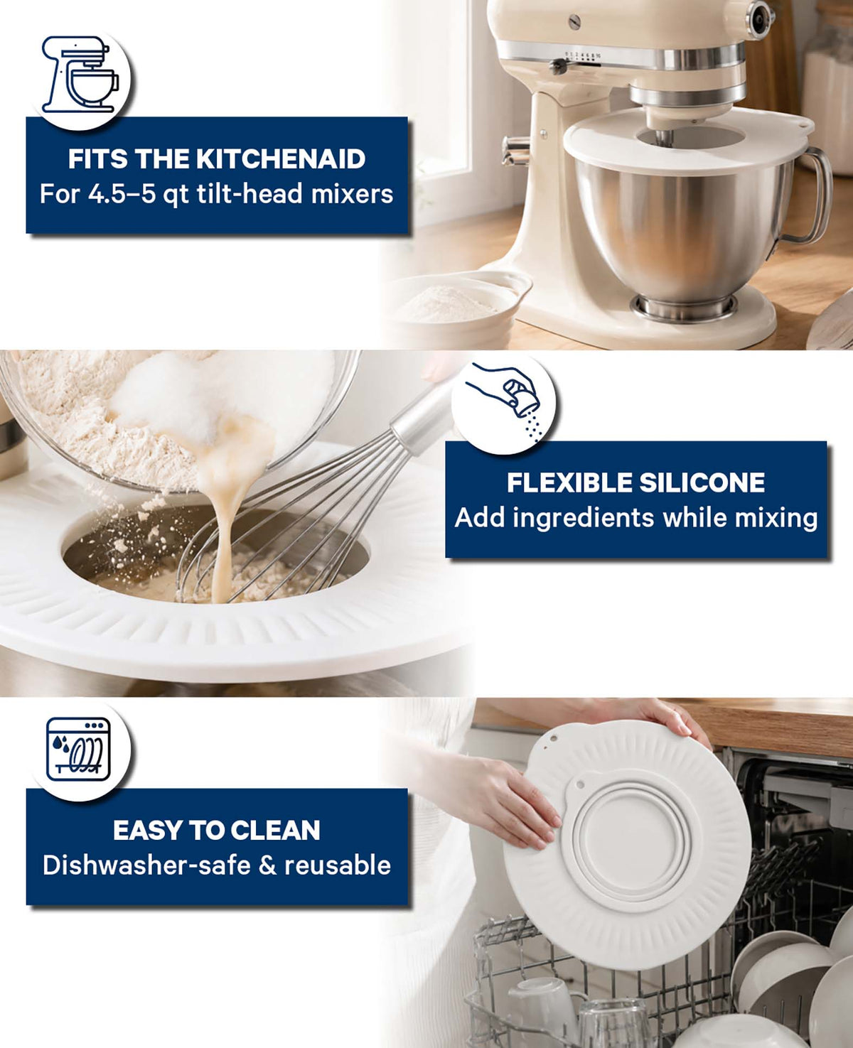 Silikon-Schüsselabdeckung kompatibel mit KitchenAid
